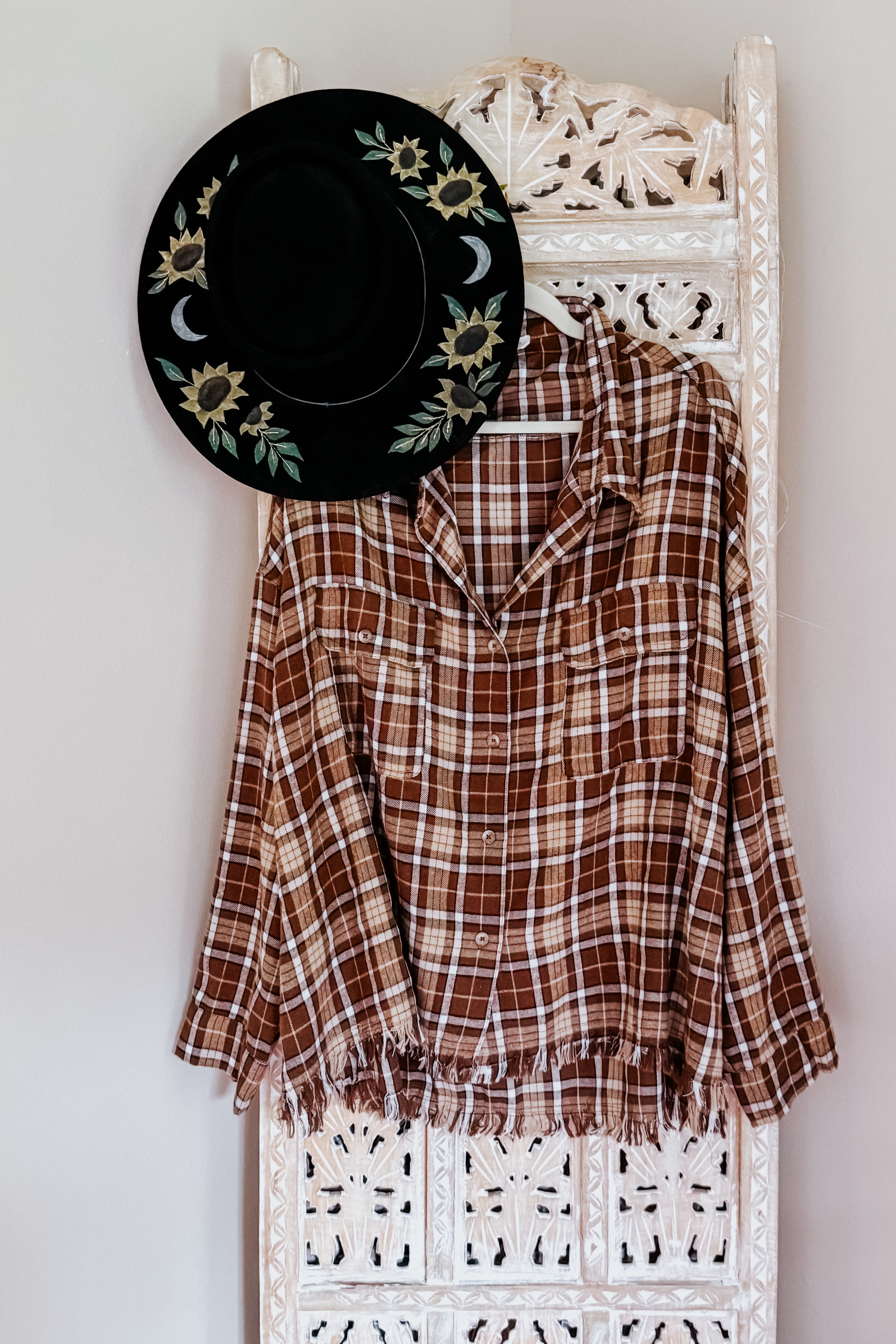 Perfect Find Plaid Dolman Button Up Shirt • Coffee