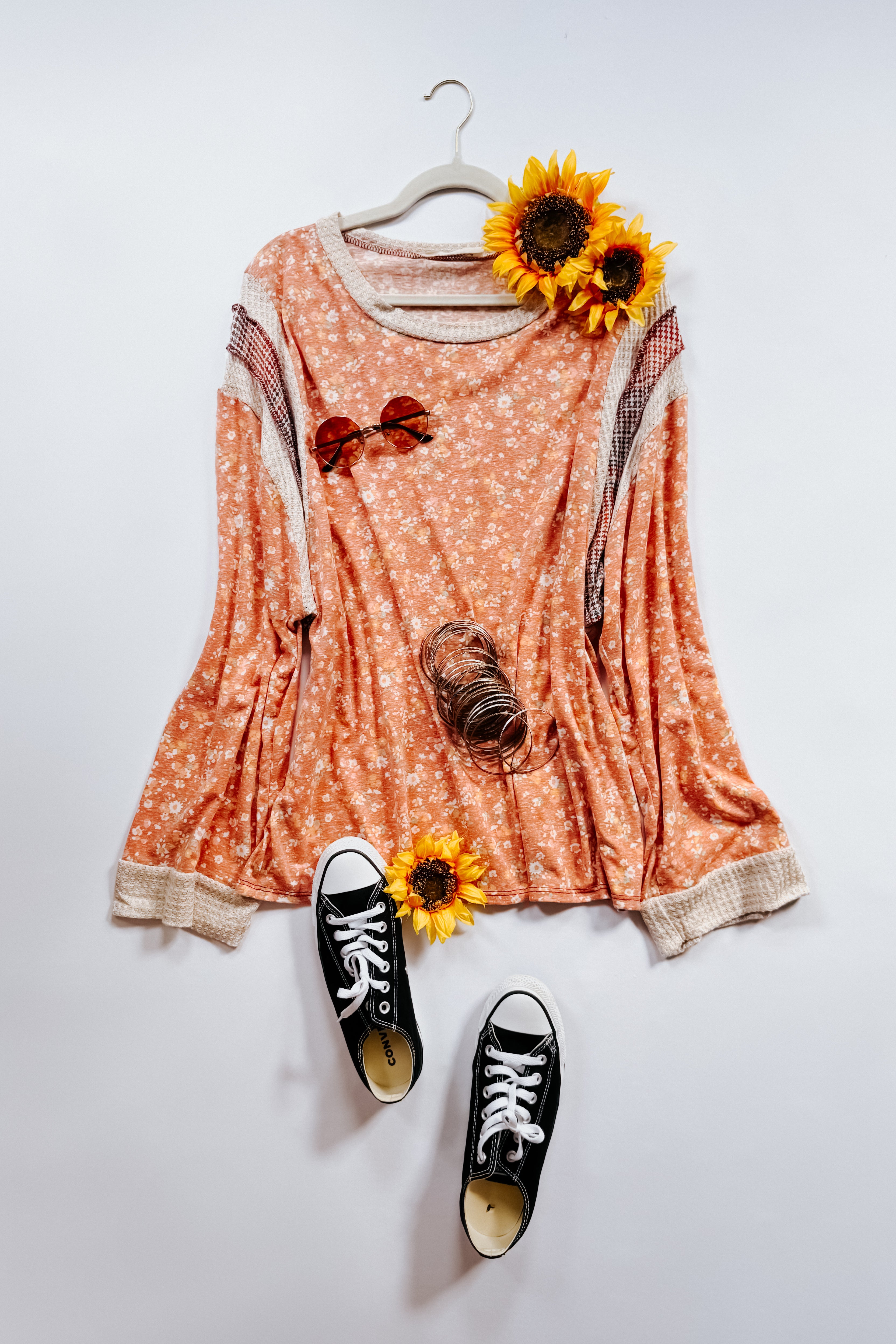 In the Flower Fields Floral Top