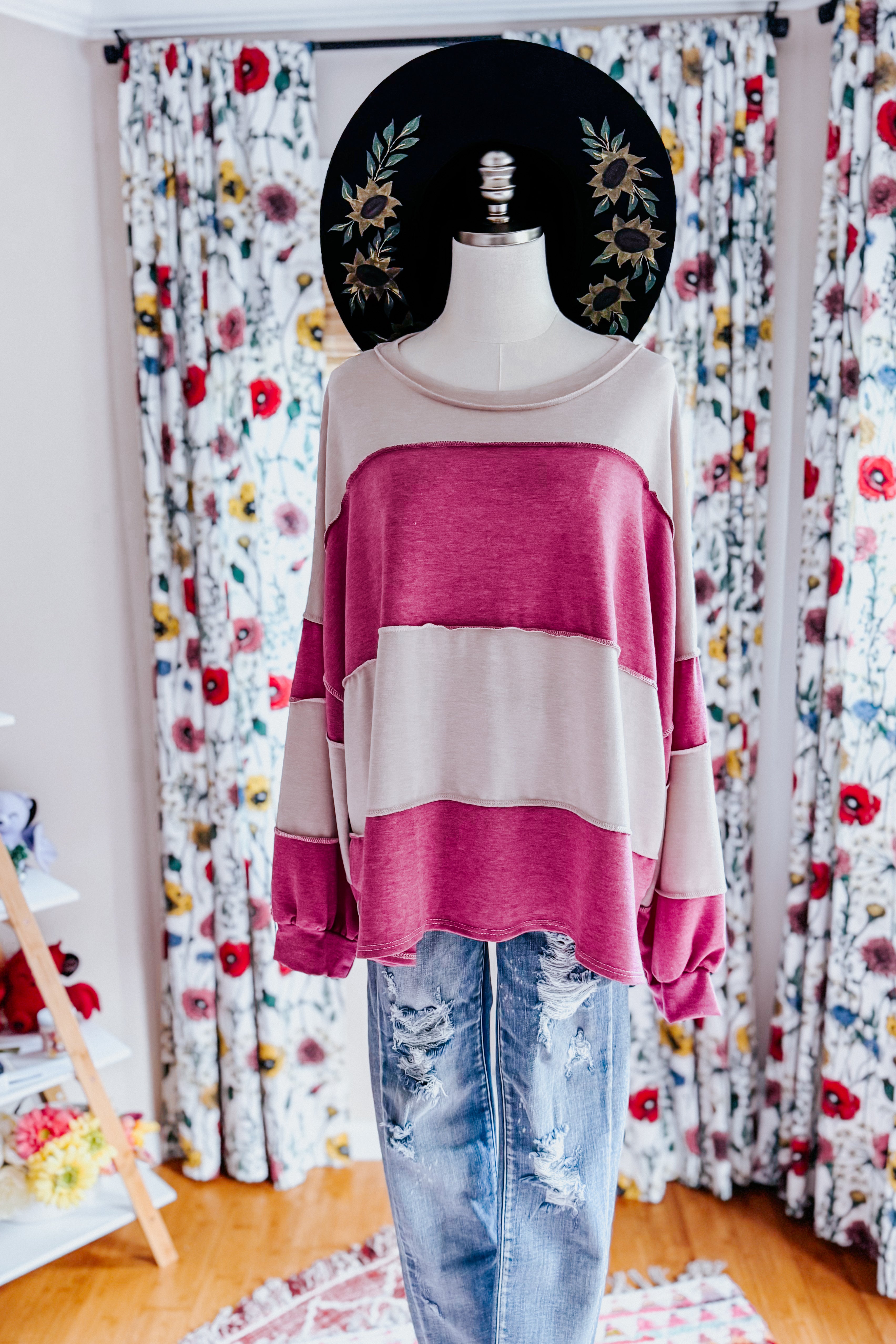 At the Block Party Pullover • Magenta