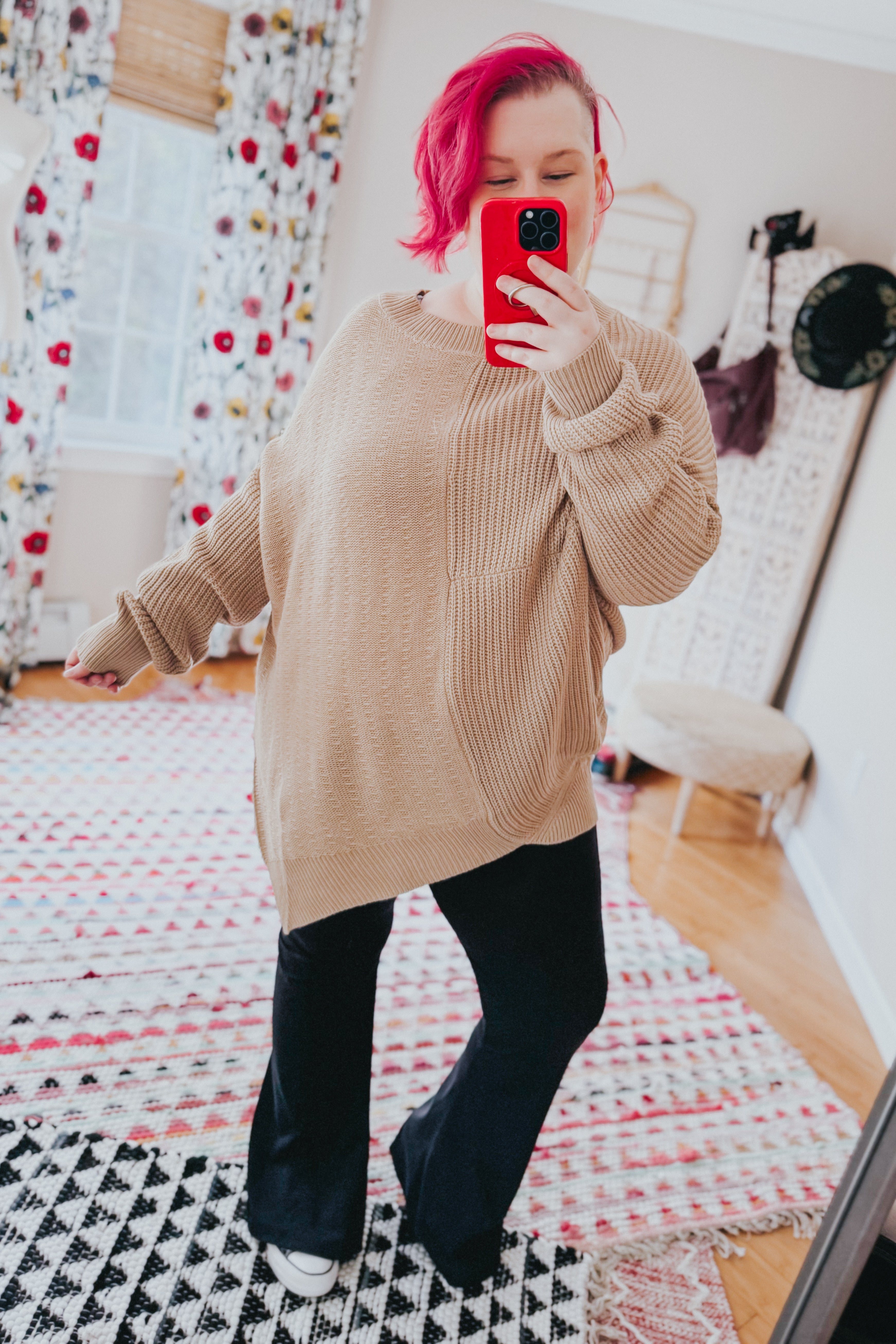 Suddenly Fine Asymmetrical Knit Sweater • Cream