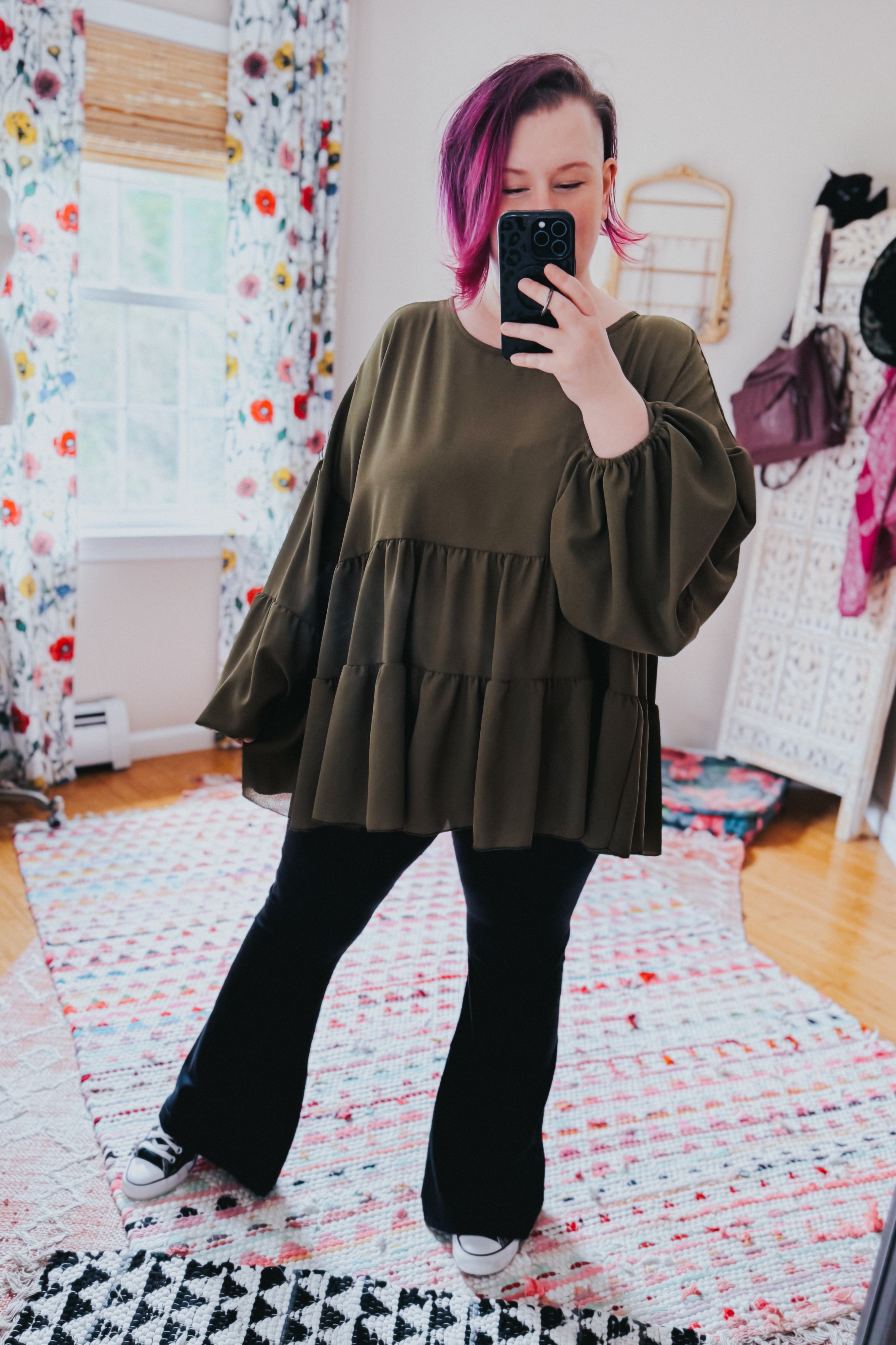 Take Me Home Babydoll Blouse • Olive