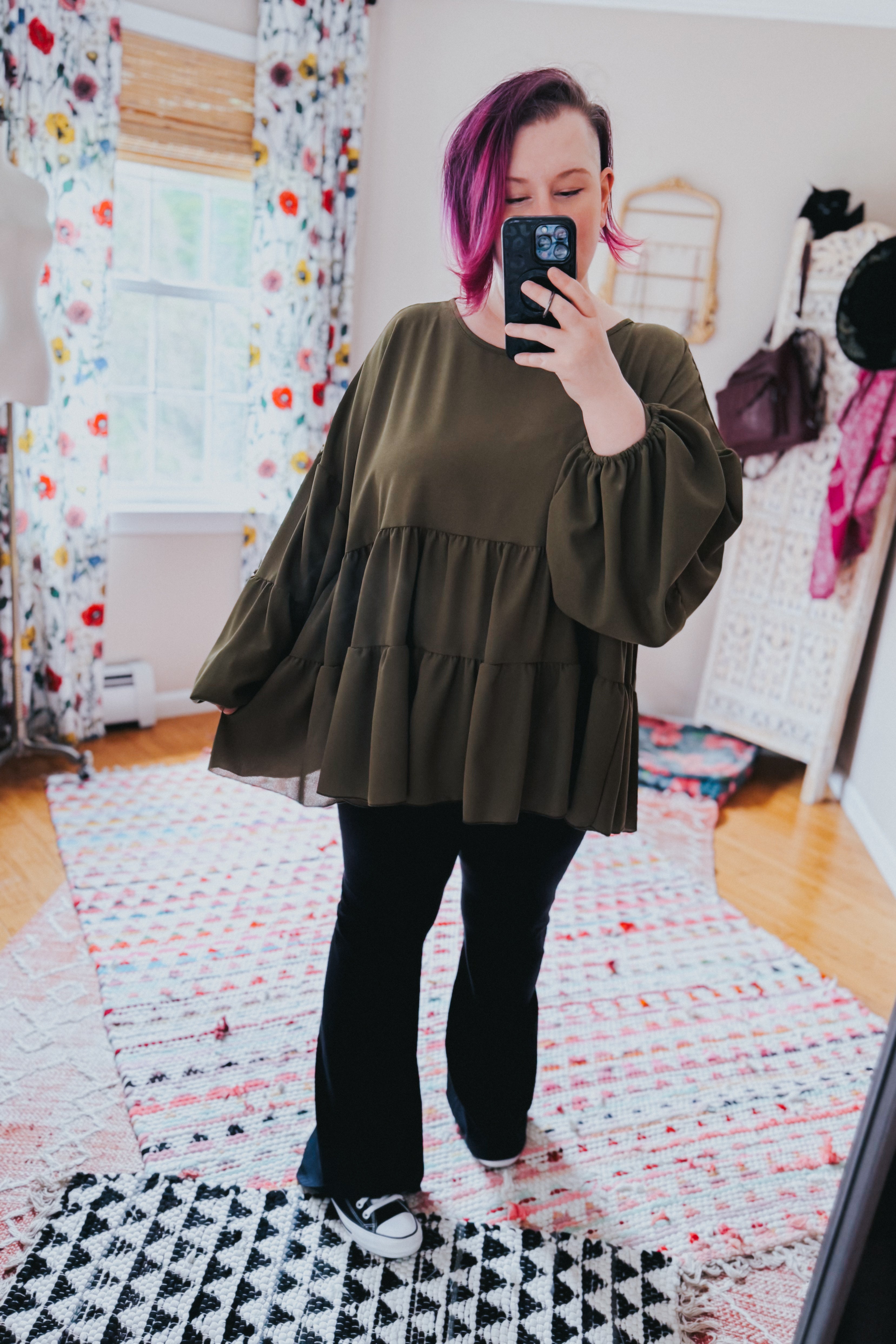 Take Me Home Babydoll Blouse • Olive
