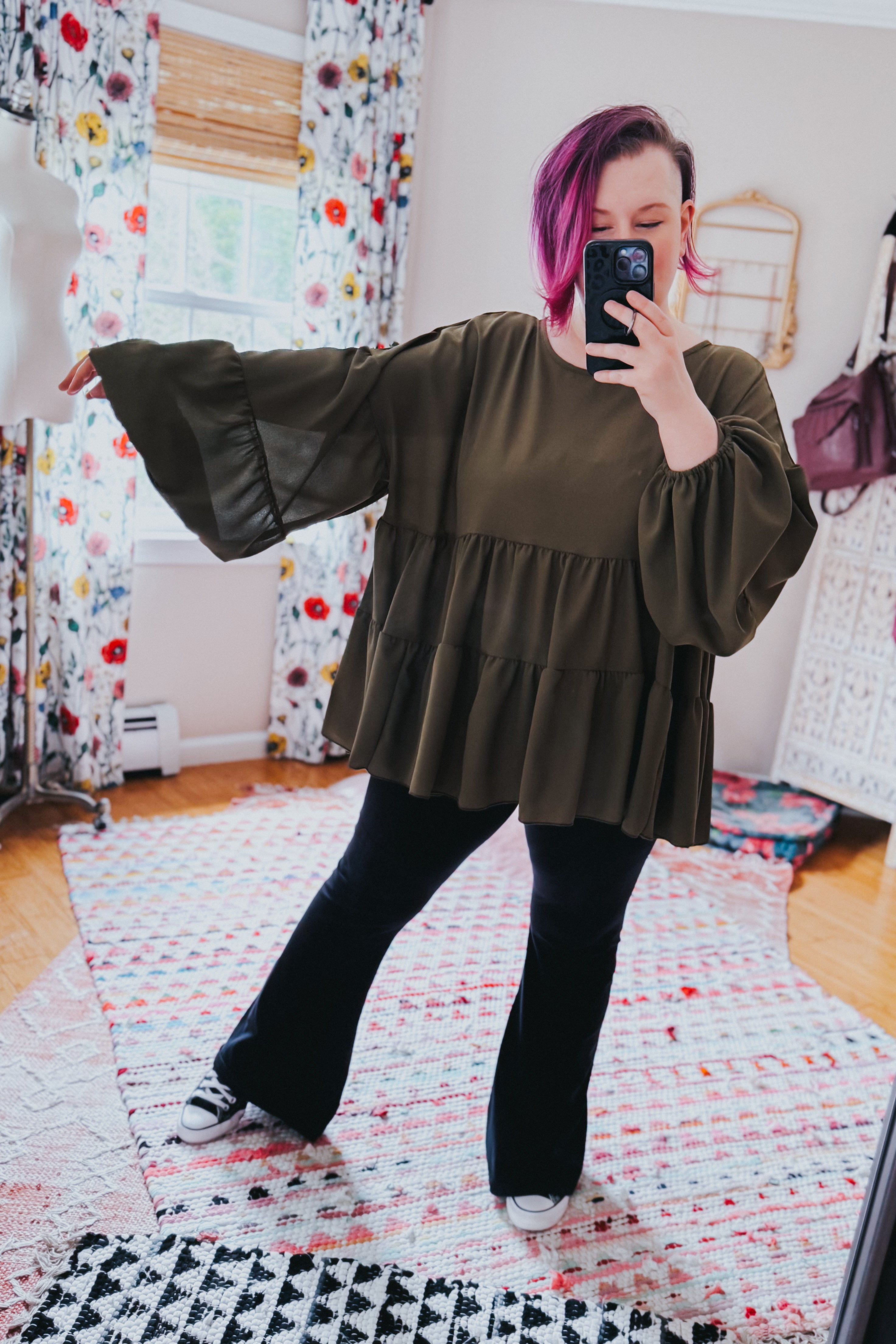 Take Me Home Babydoll Blouse • Olive