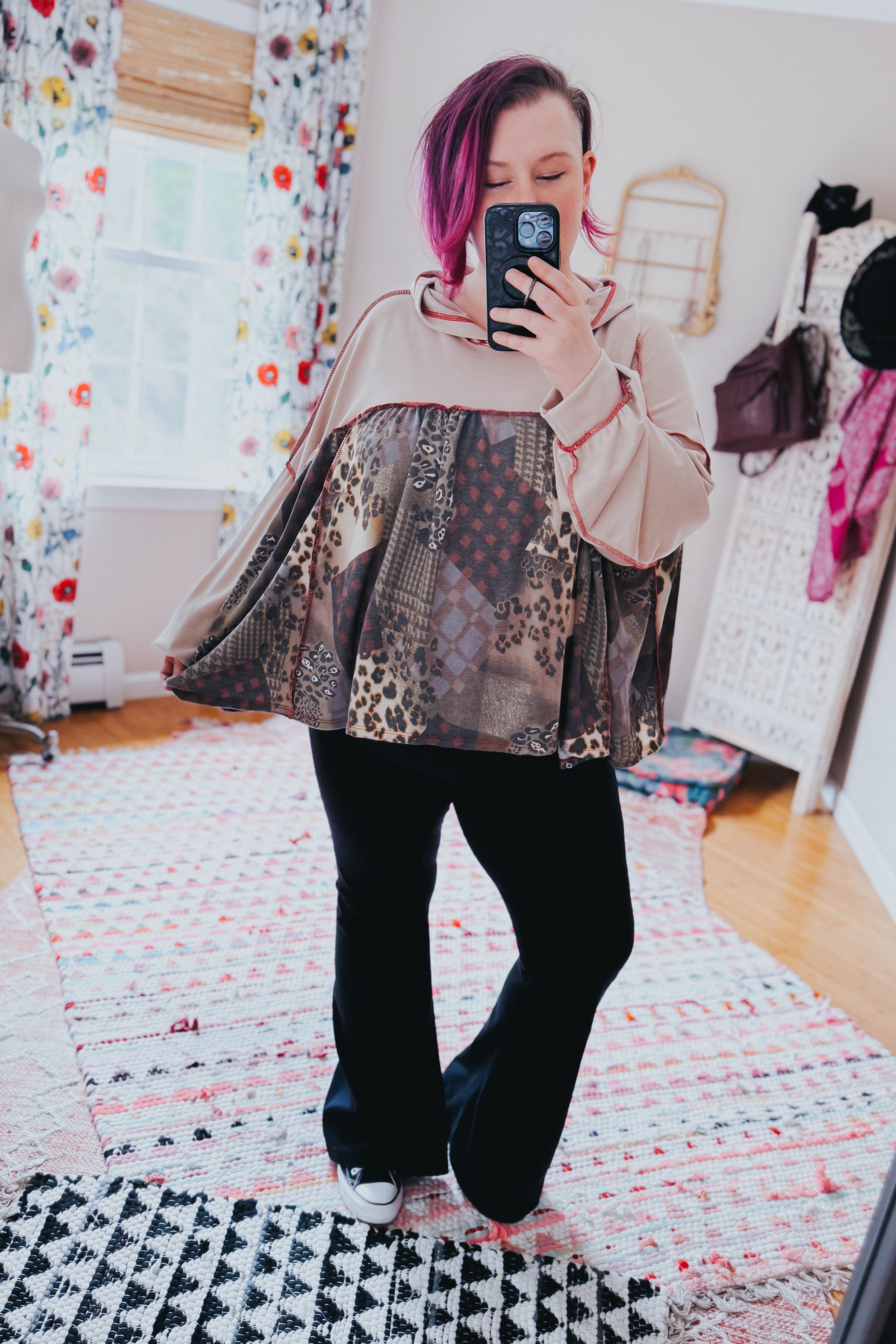 Take Your Sweet Time Animal Patchwork Hoodie