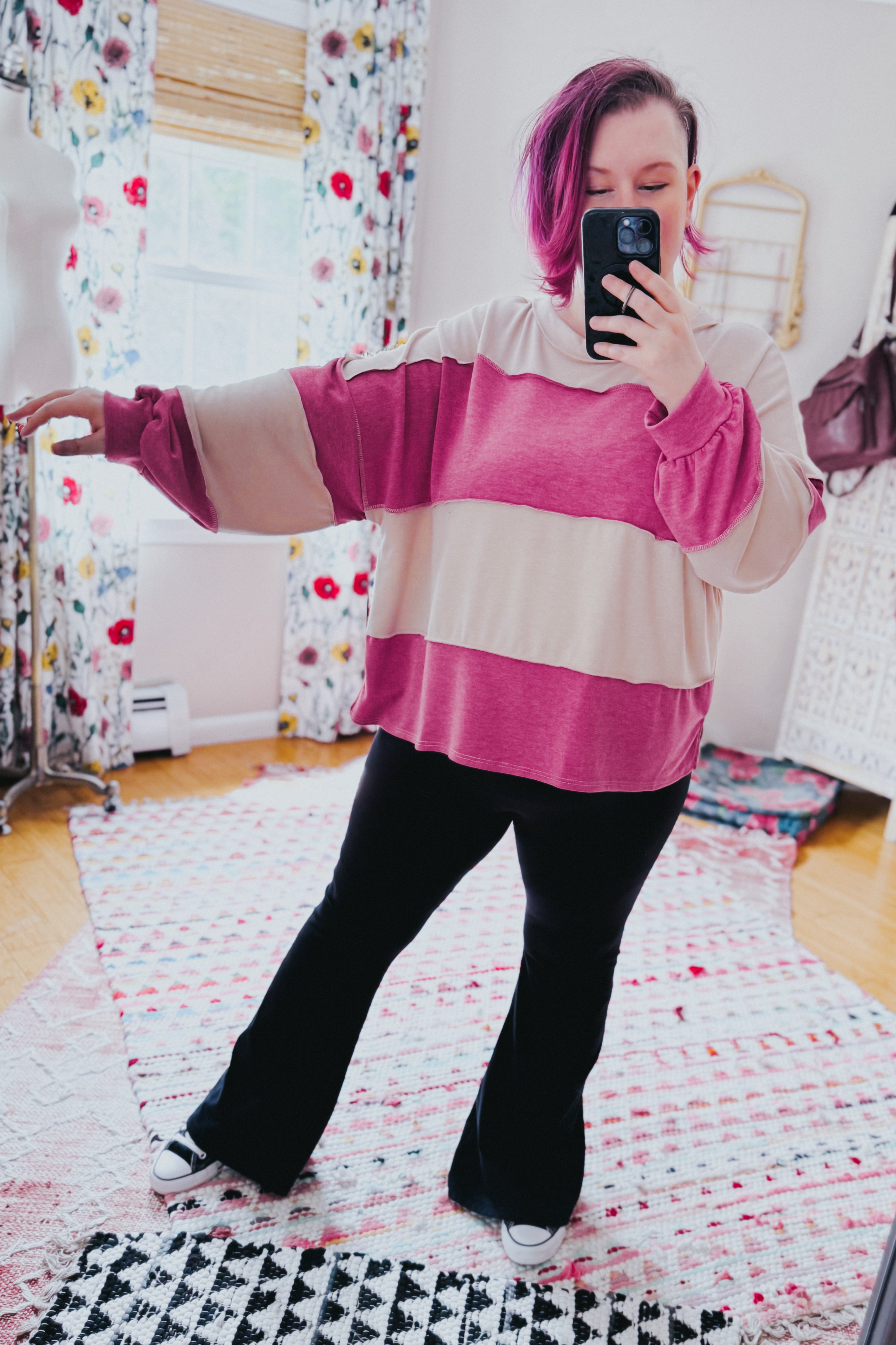At the Block Party Pullover • Magenta