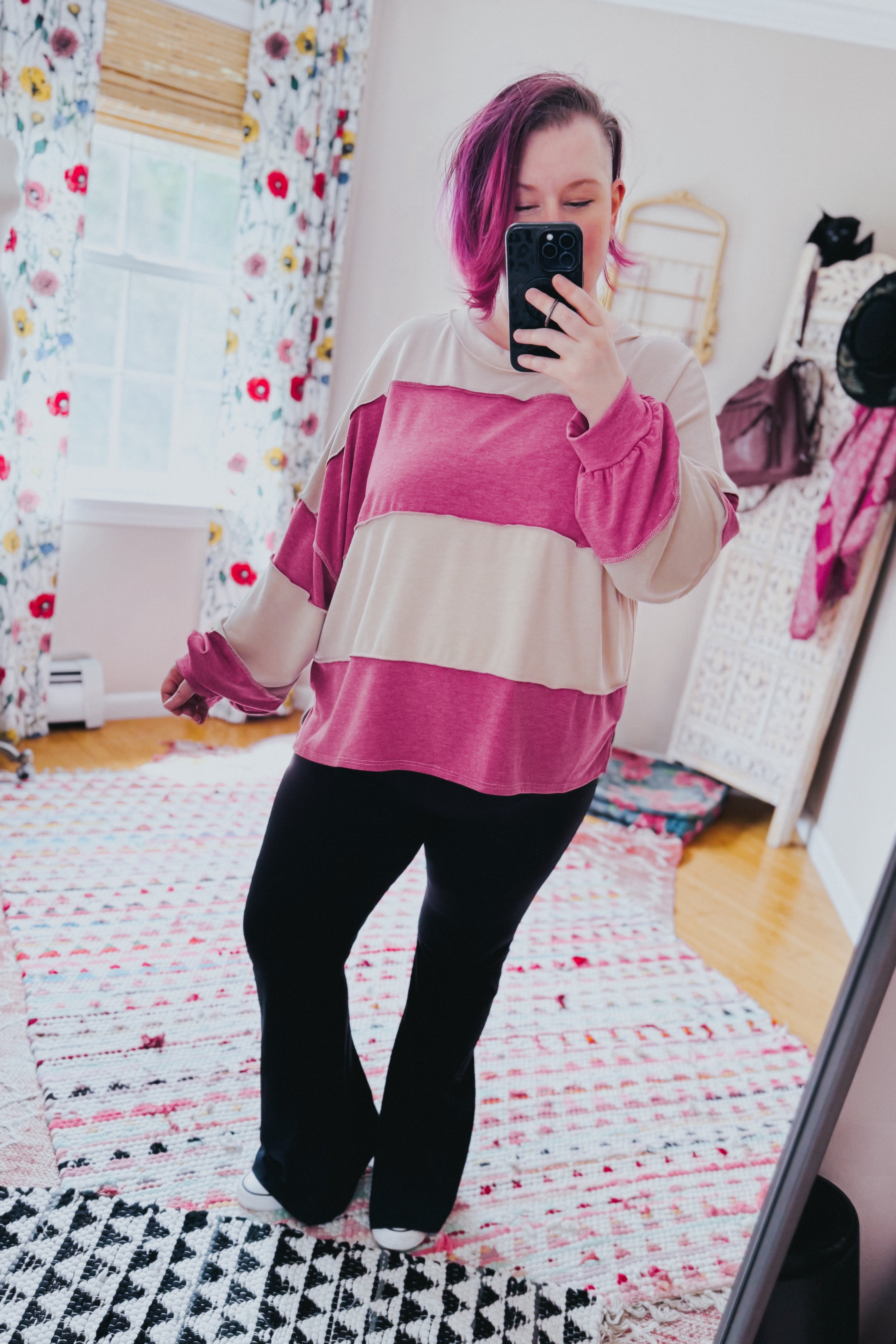 At the Block Party Pullover • Magenta