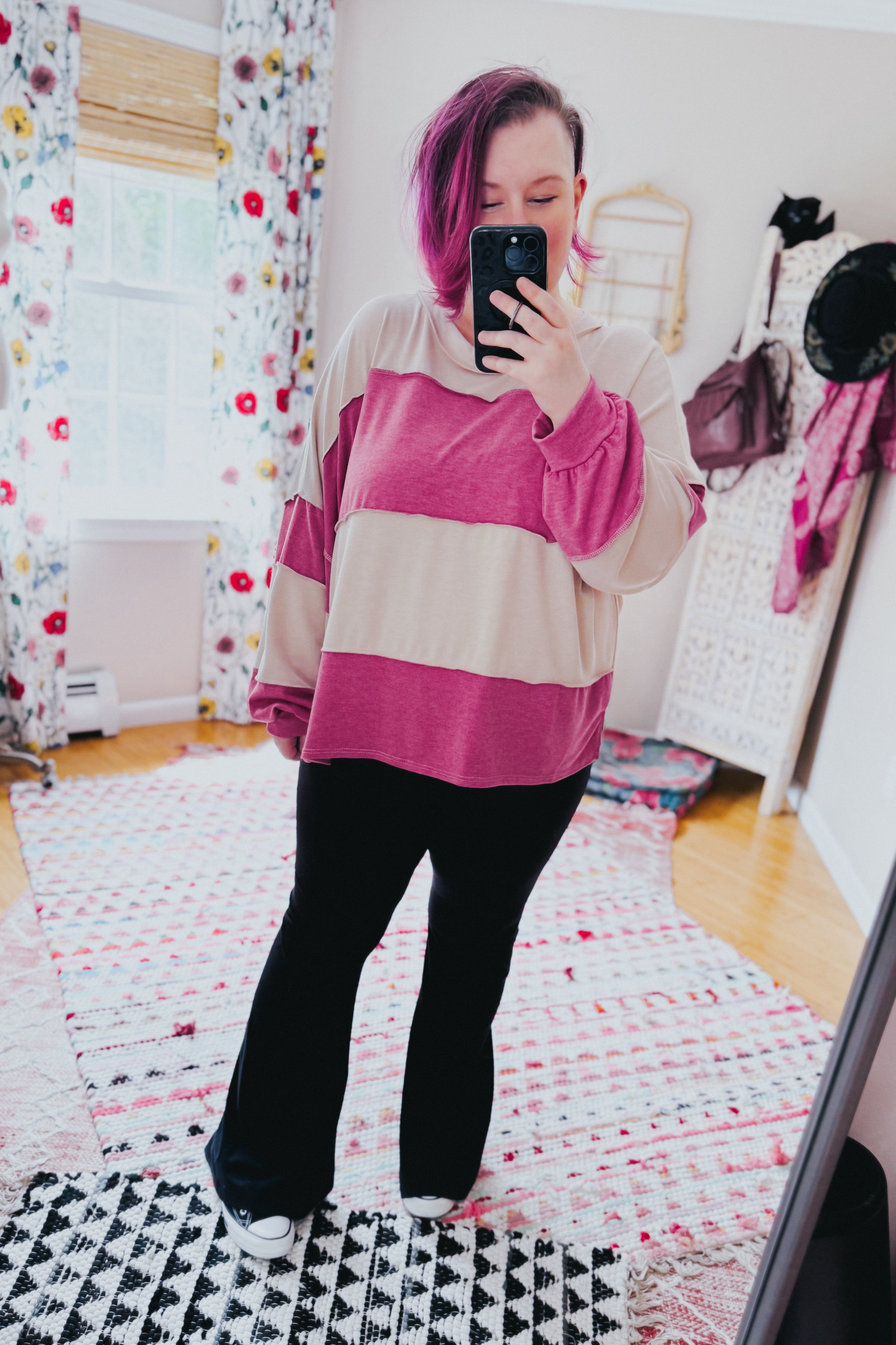At the Block Party Pullover • Magenta