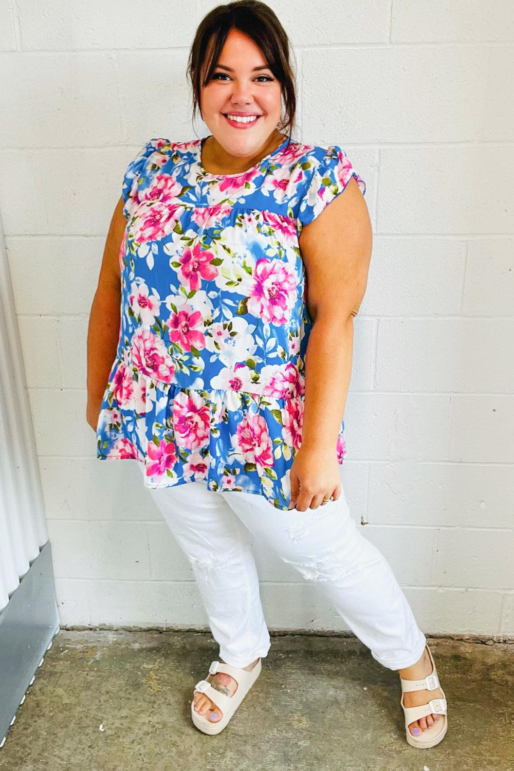 Field Of Dreams Flutter Sleeve Top