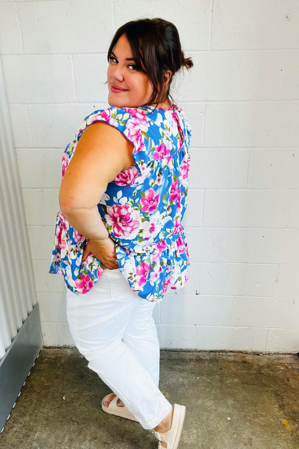 Field Of Dreams Flutter Sleeve Top