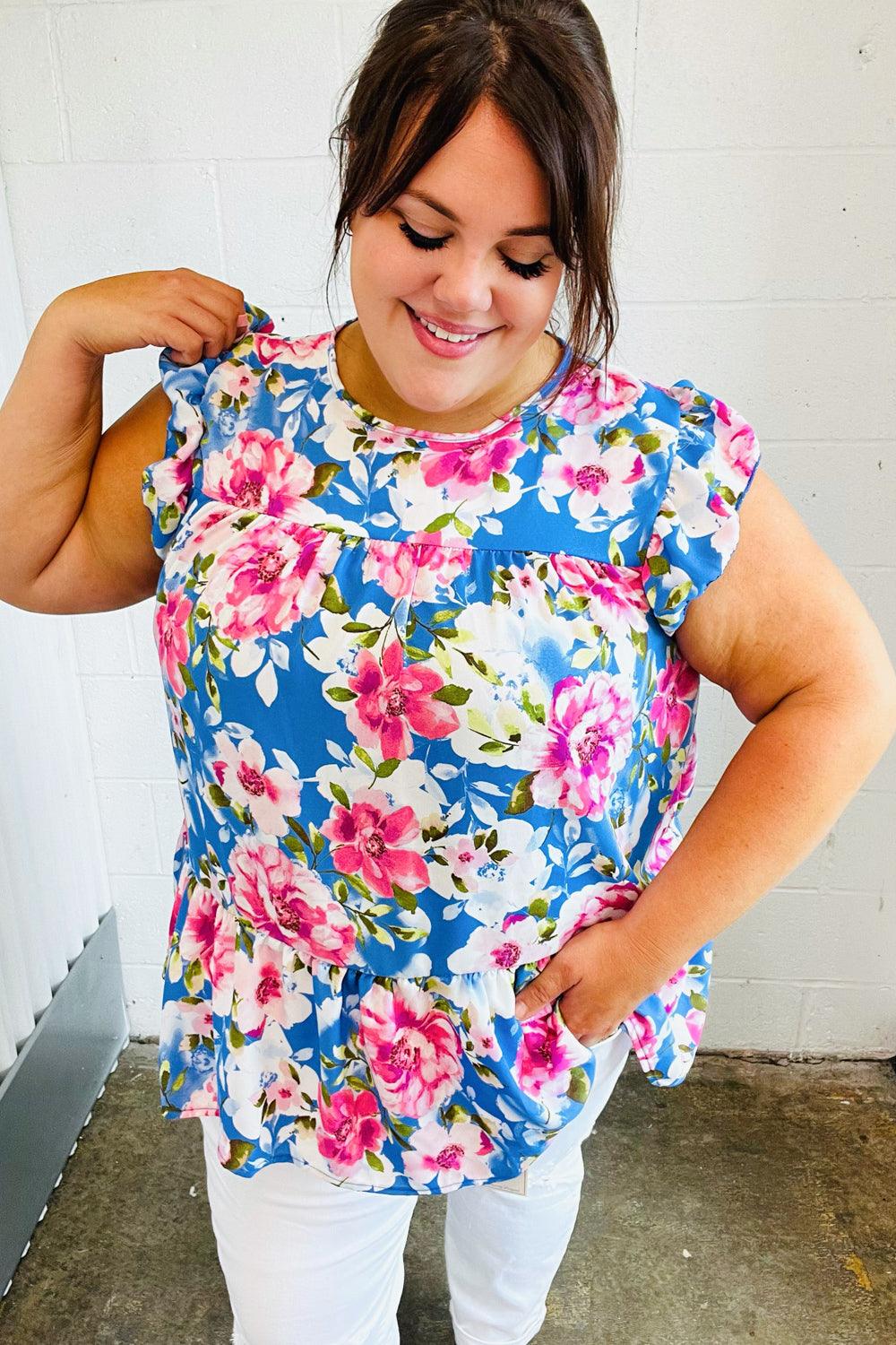 Field Of Dreams Flutter Sleeve Top