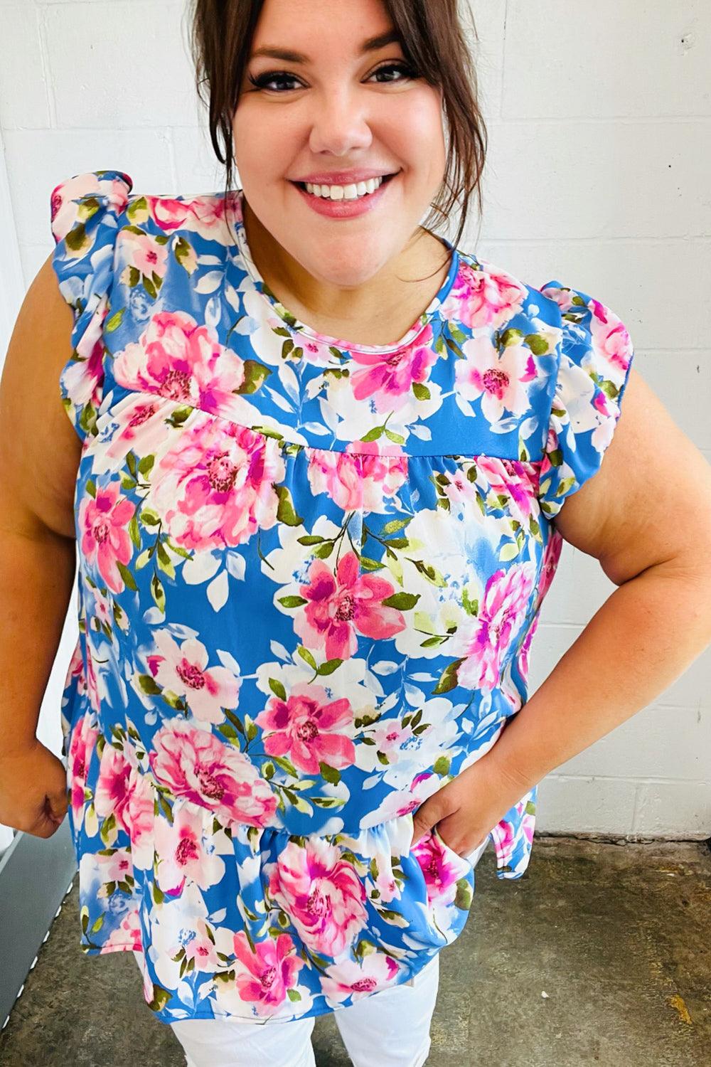 Field Of Dreams Flutter Sleeve Top