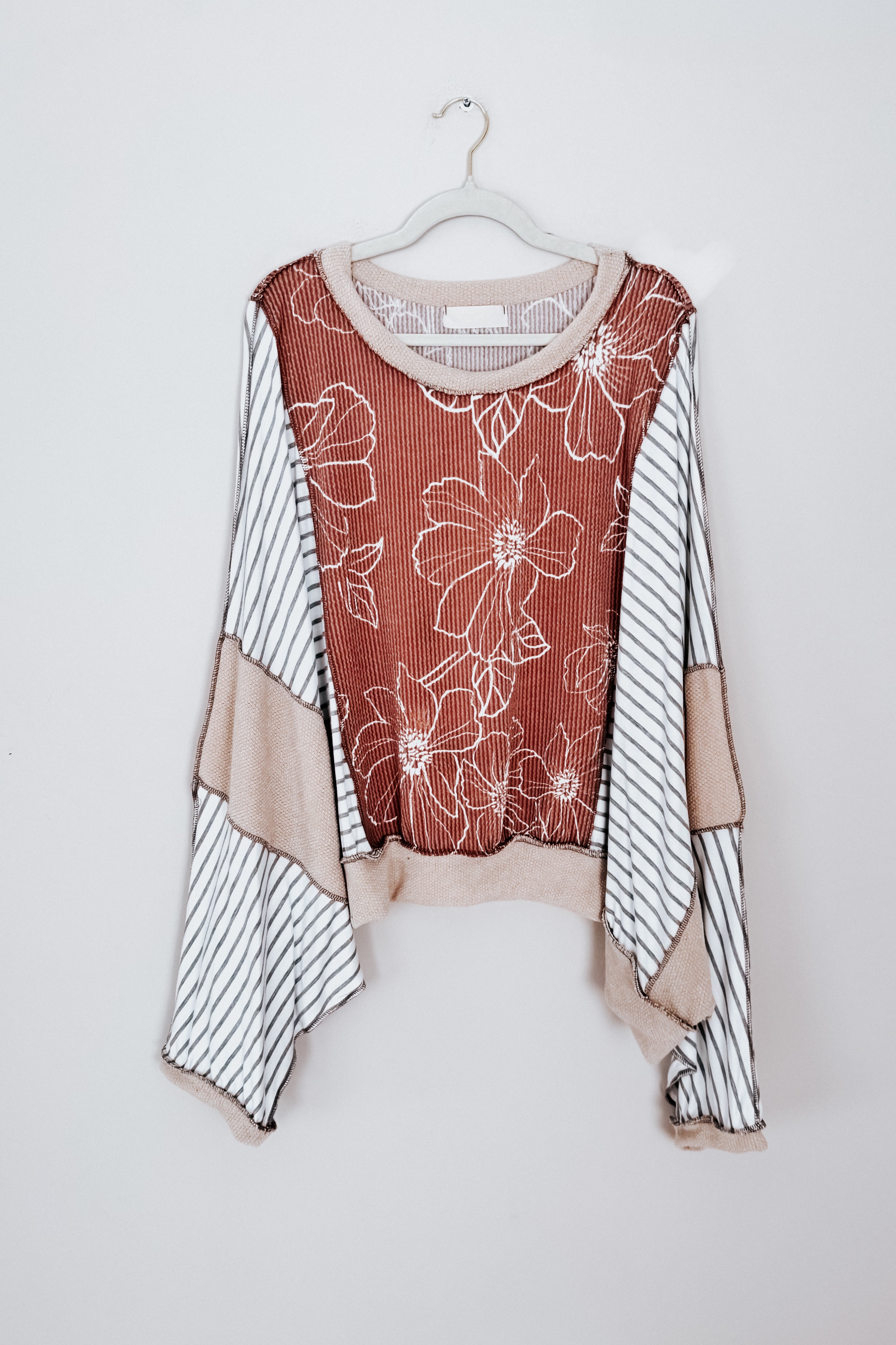 Striped and in Bloom Dolman Top