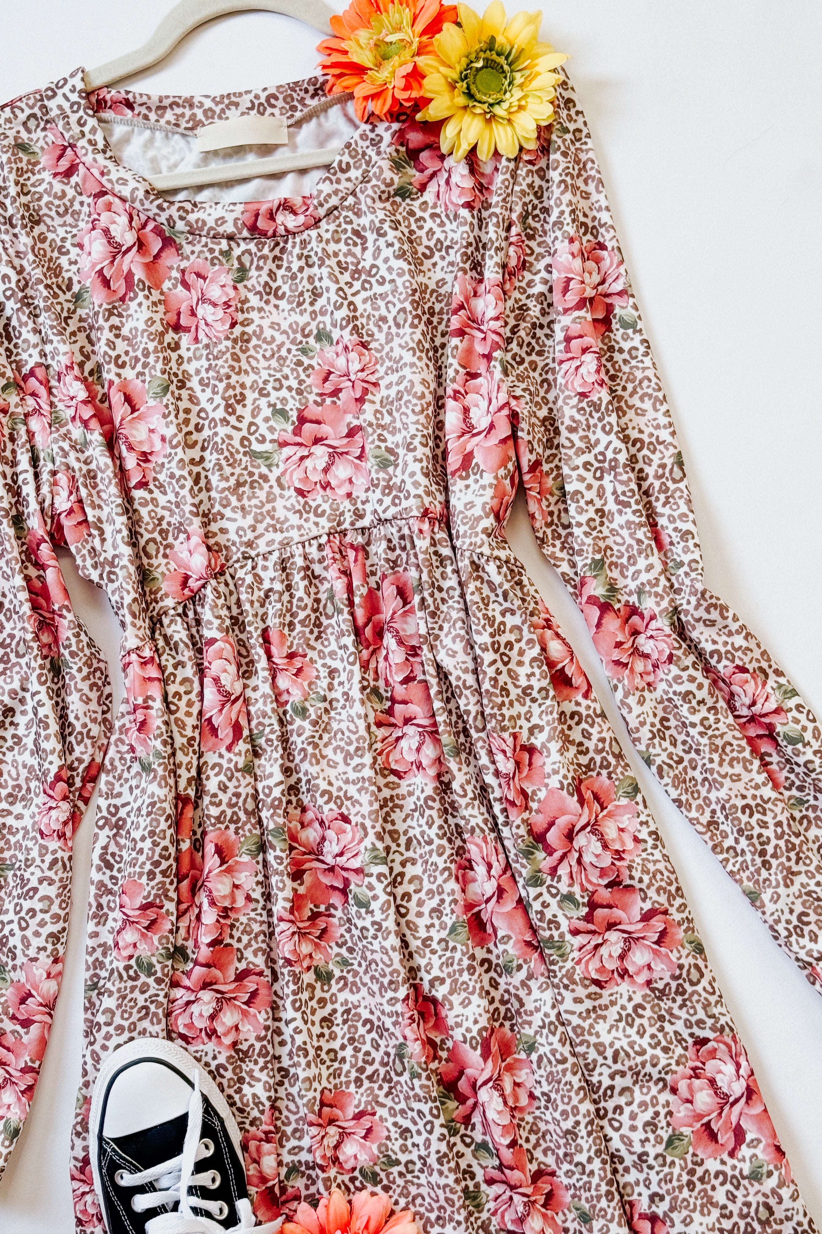 Sweet & Spotted Rose Babydoll Tunic Dress