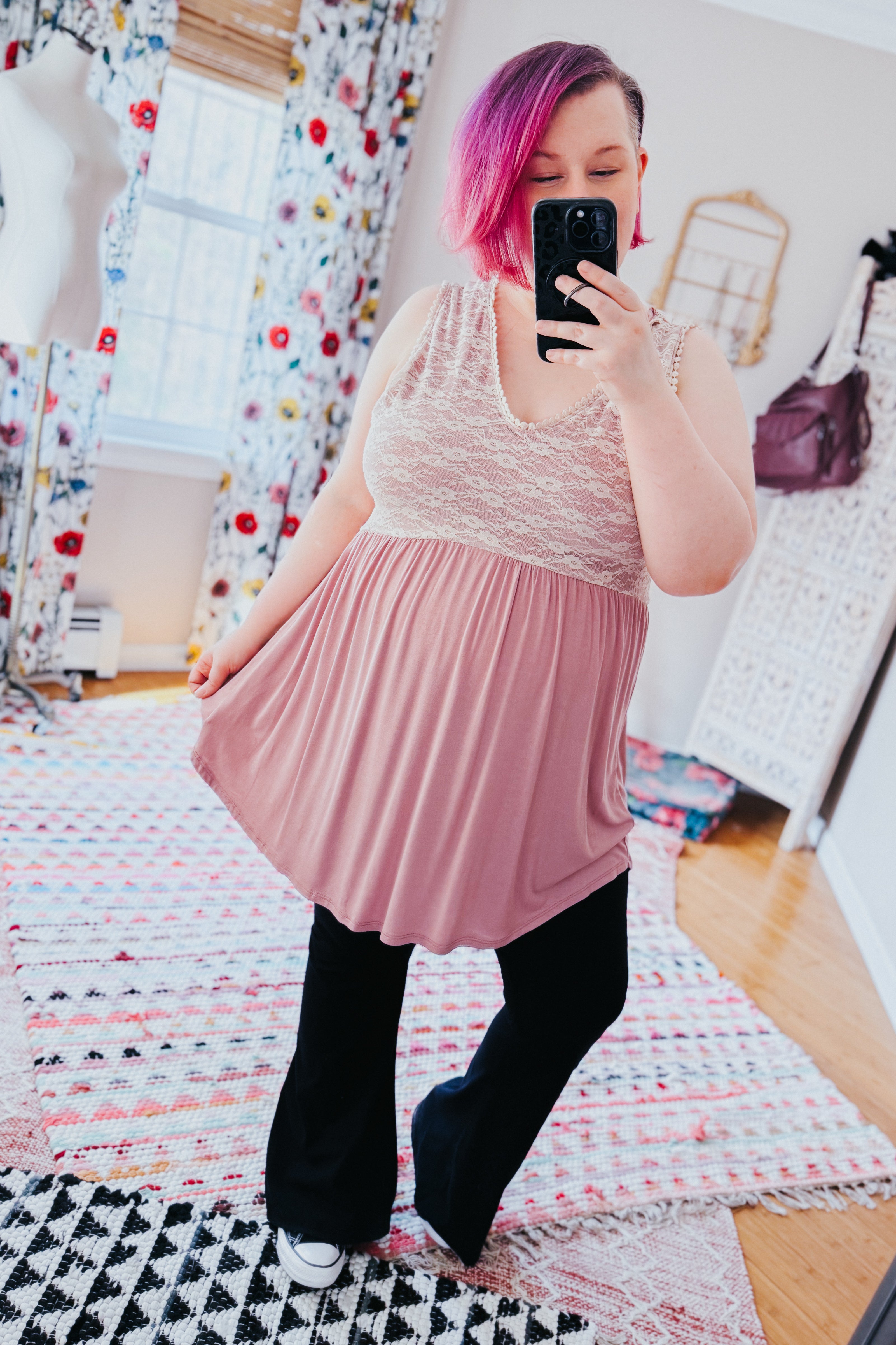 Blushing Beauty Lace Babydoll Top