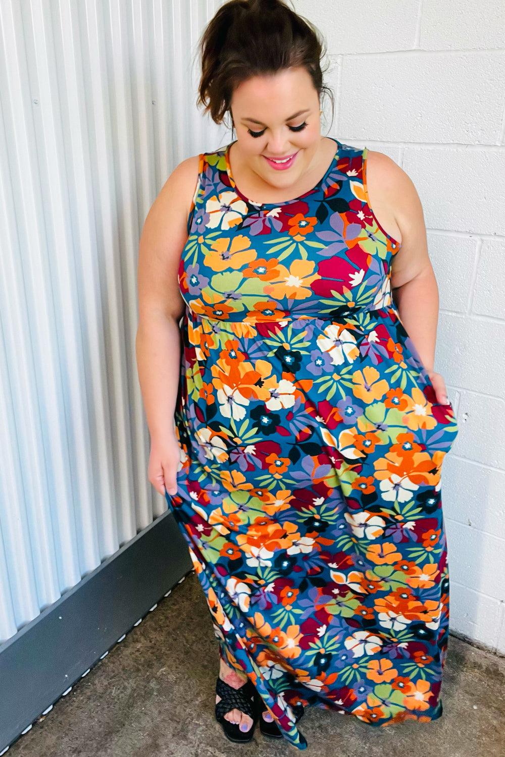 I Wonder Sleeveless Maxi Dress