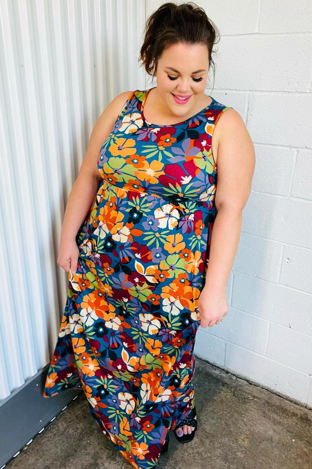 I Wonder Sleeveless Maxi Dress
