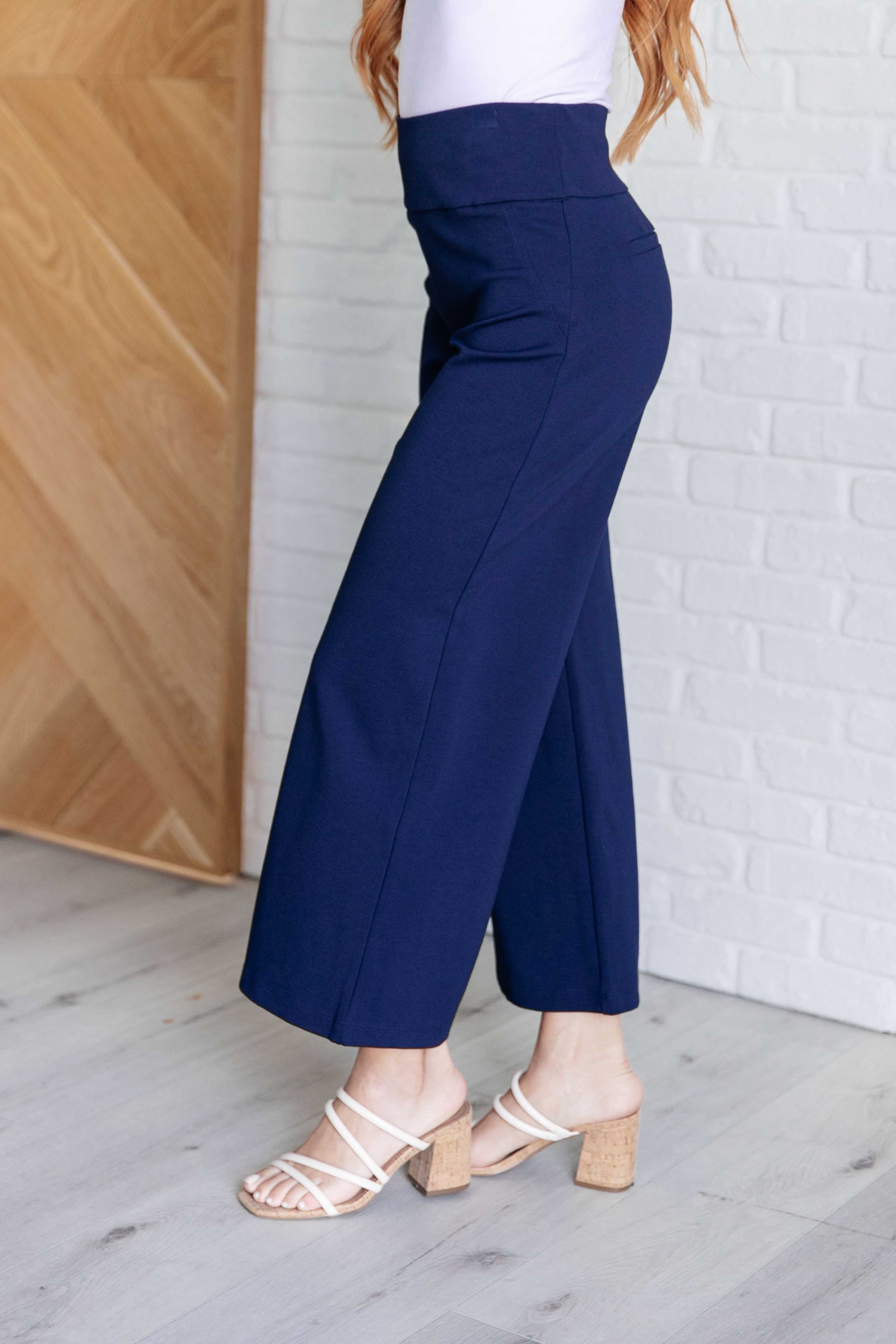 Magic Wide Leg Crop Pants • Navy