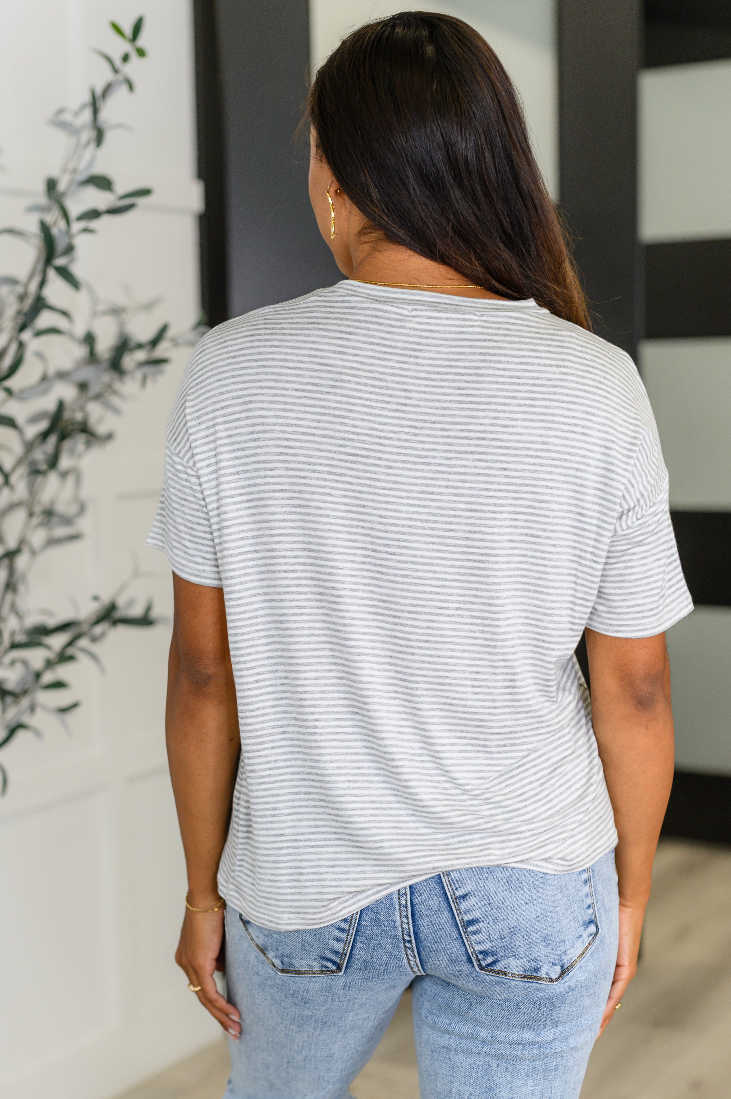 Mood Swingin' Casual Drop Shoulder Tee • Grey