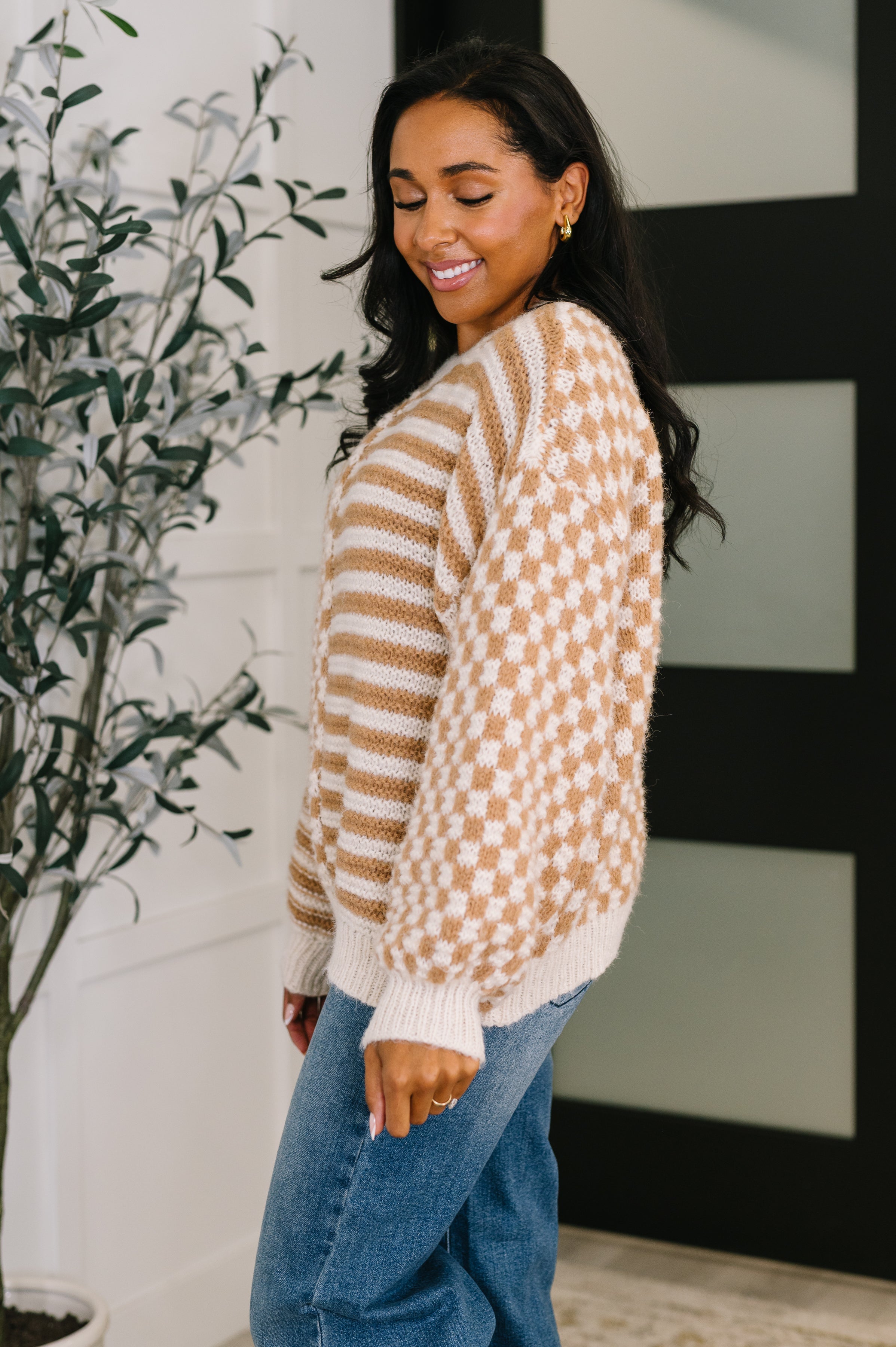 Pattern Play Oversized Pullover • Taupe