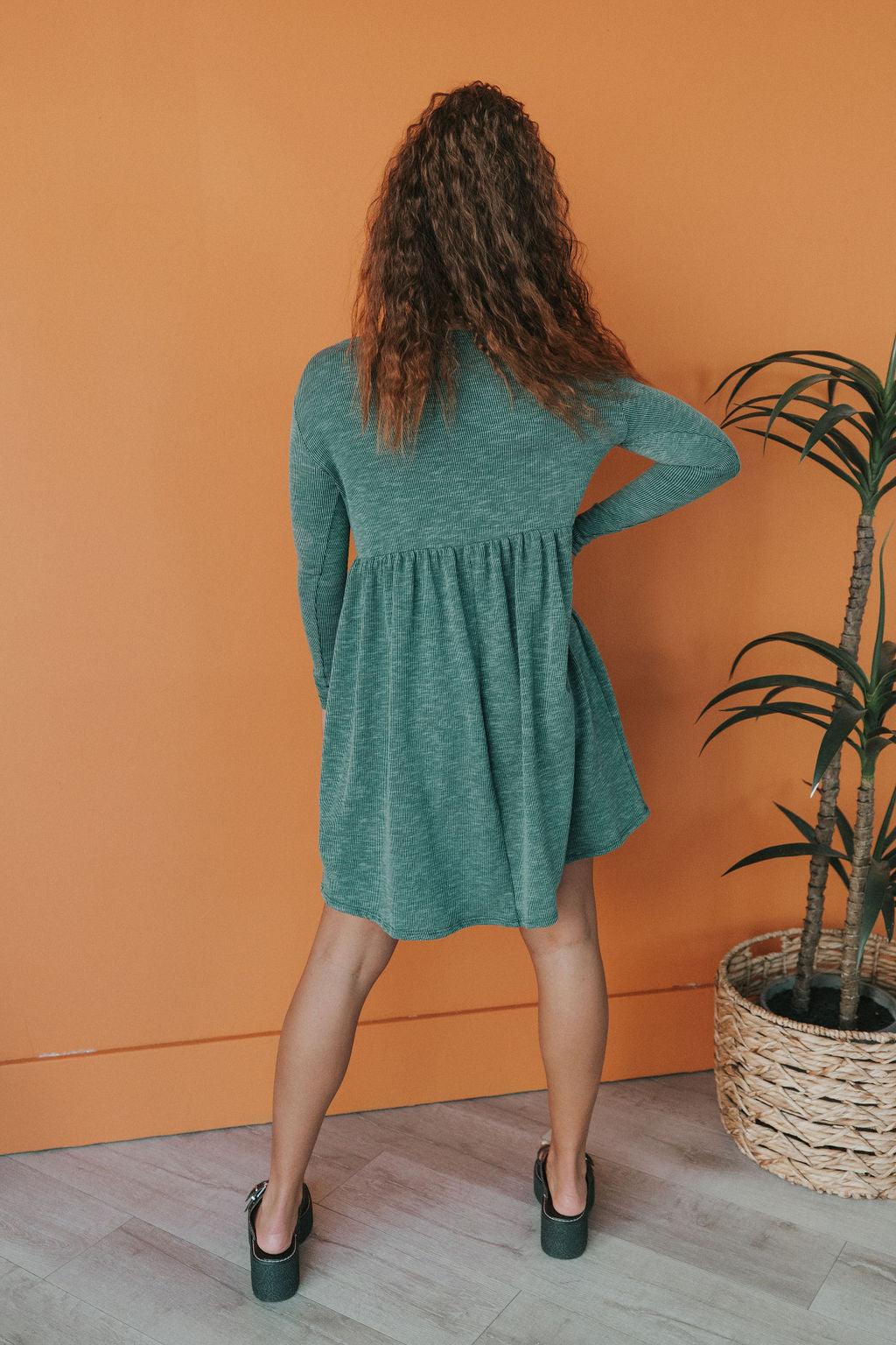Raquel Henley Dress • Green - Atomic Wildflower