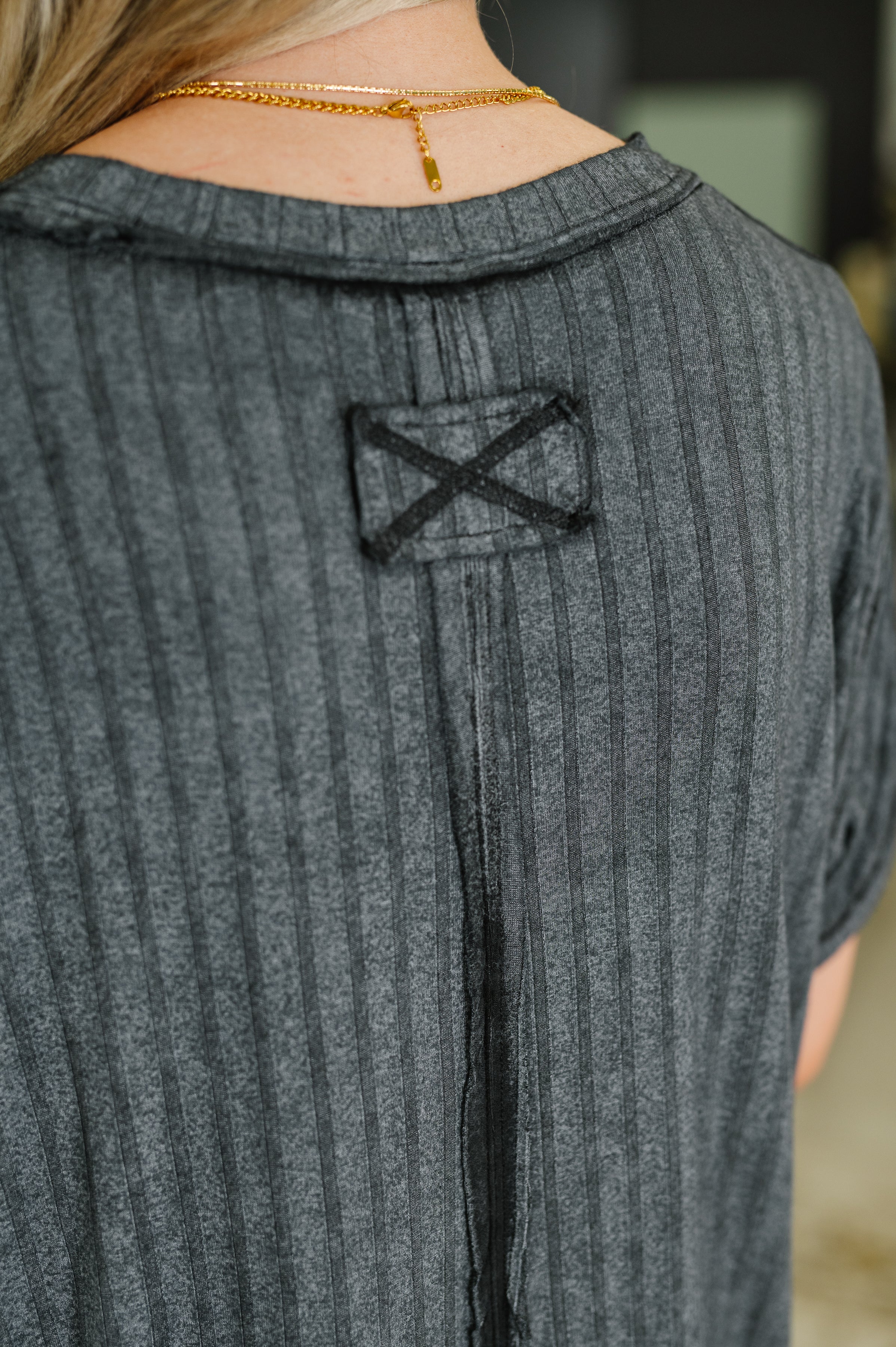 Sunday's Bestie Mineral Wash Top • Ash Black
