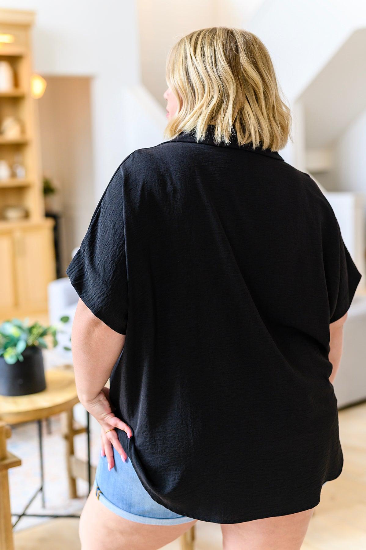 Sweet Simplicity Button Down Blouse • Black - Atomic Wildflower