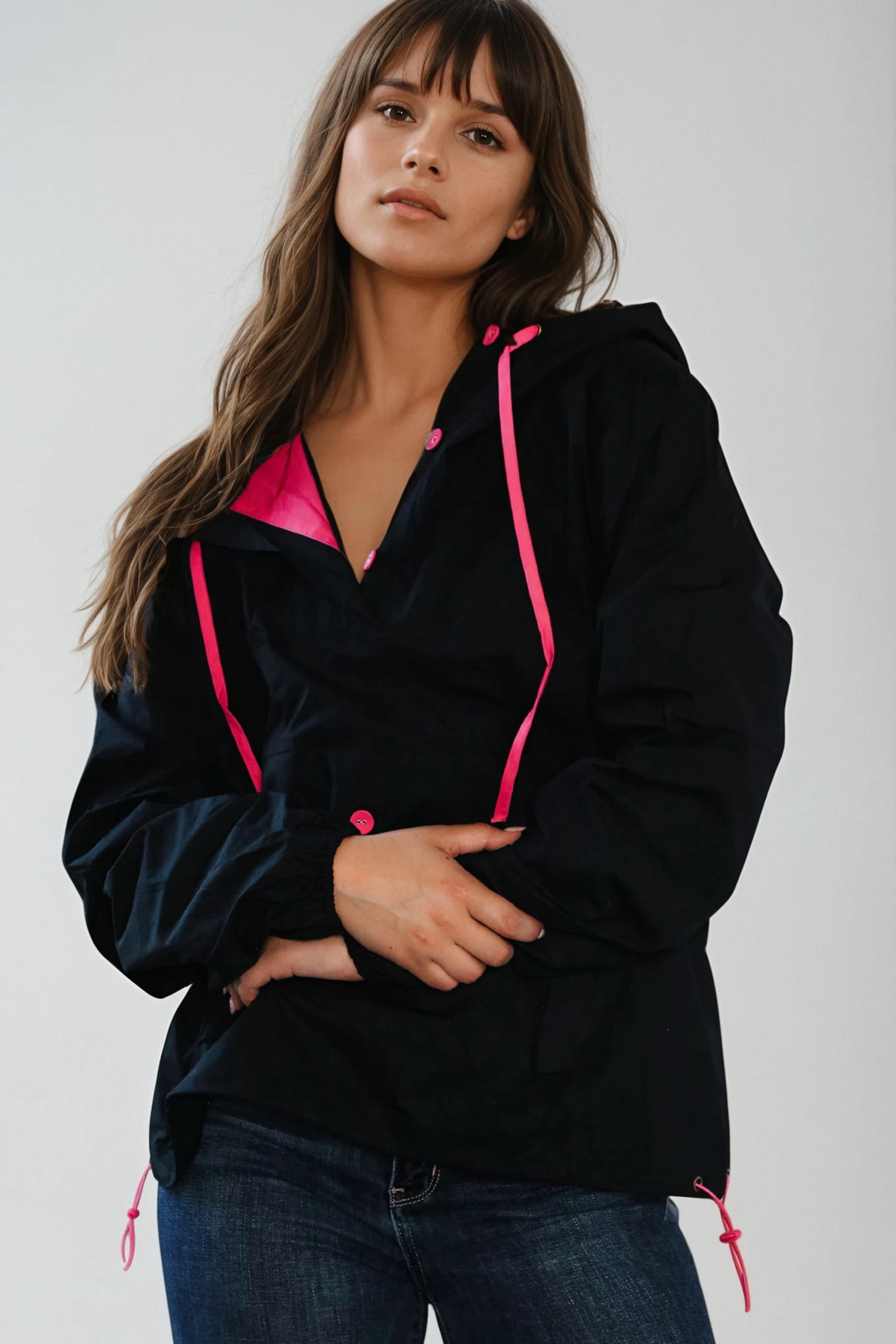 Glow Up Black Hooded Jacket