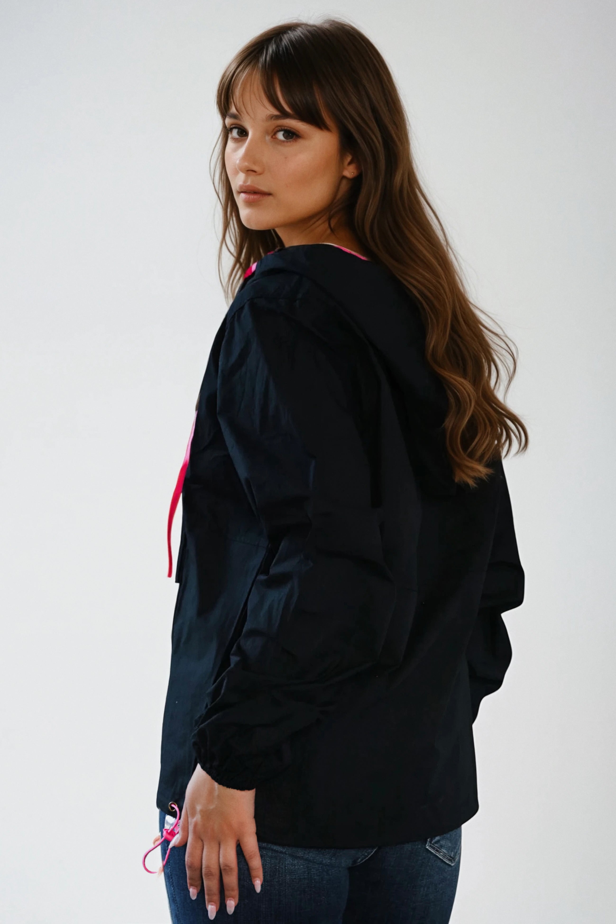 Glow Up Black Hooded Jacket