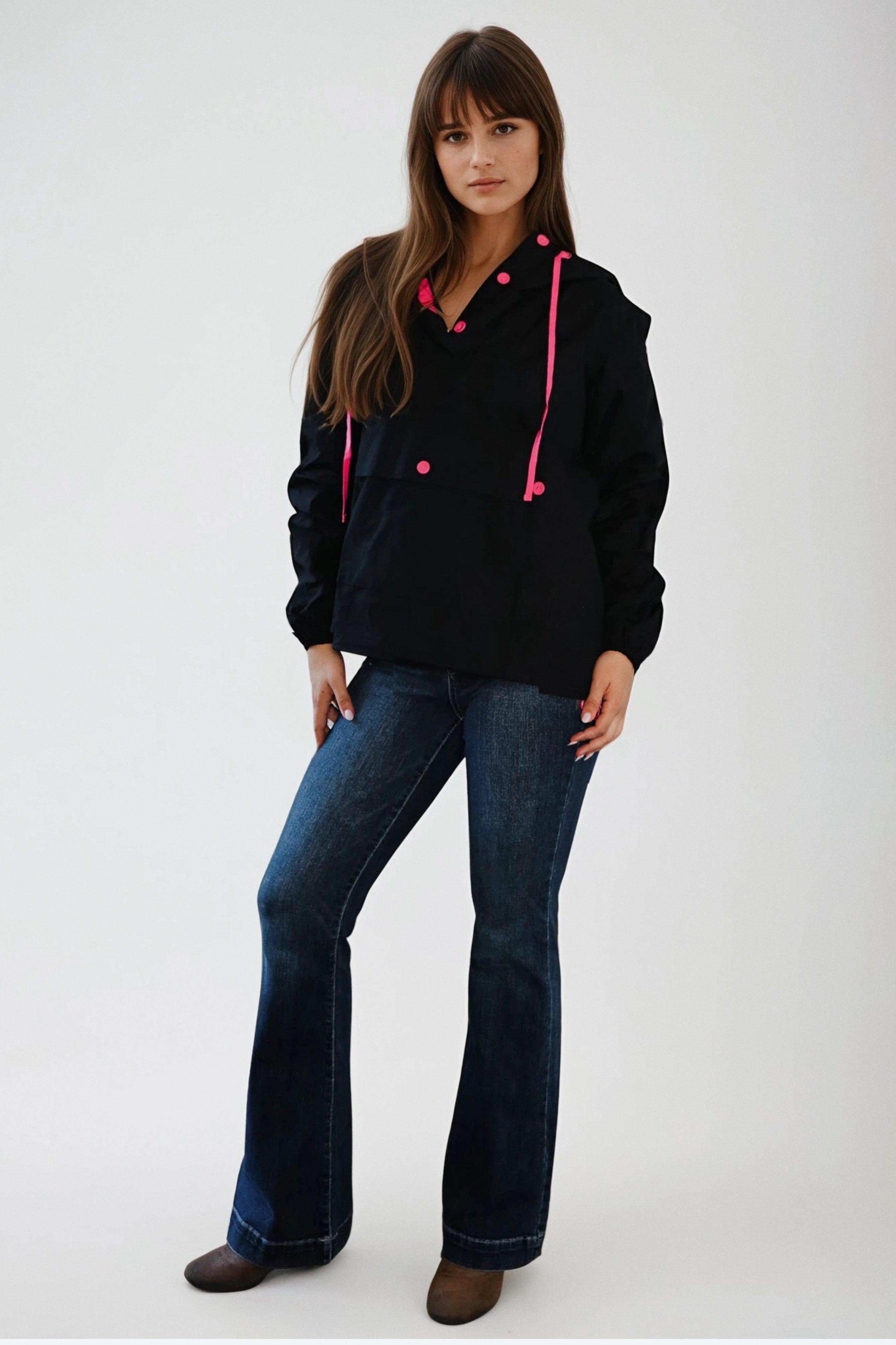 Glow Up Black Hooded Jacket