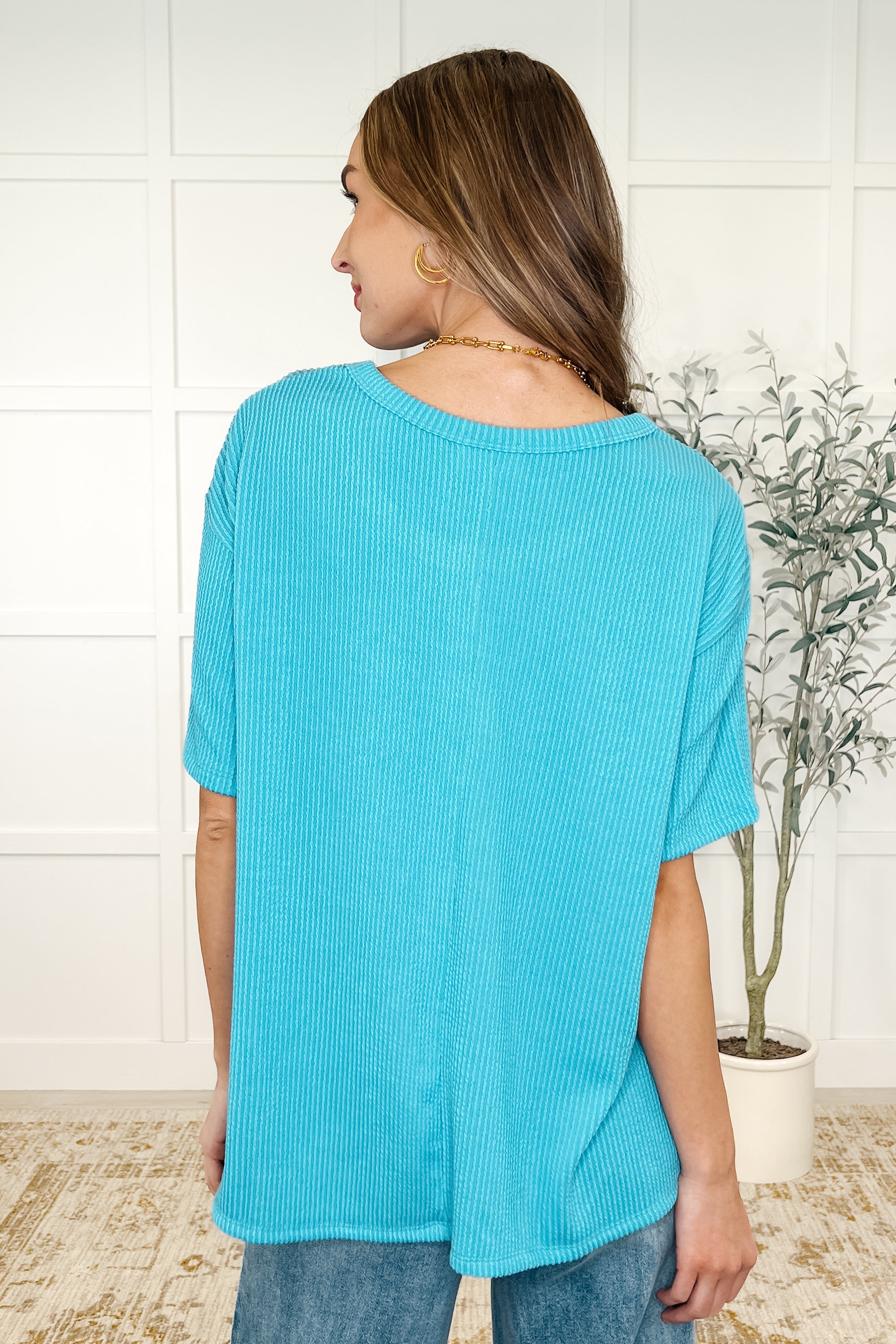 The Go-To Tee • Aqua Glow