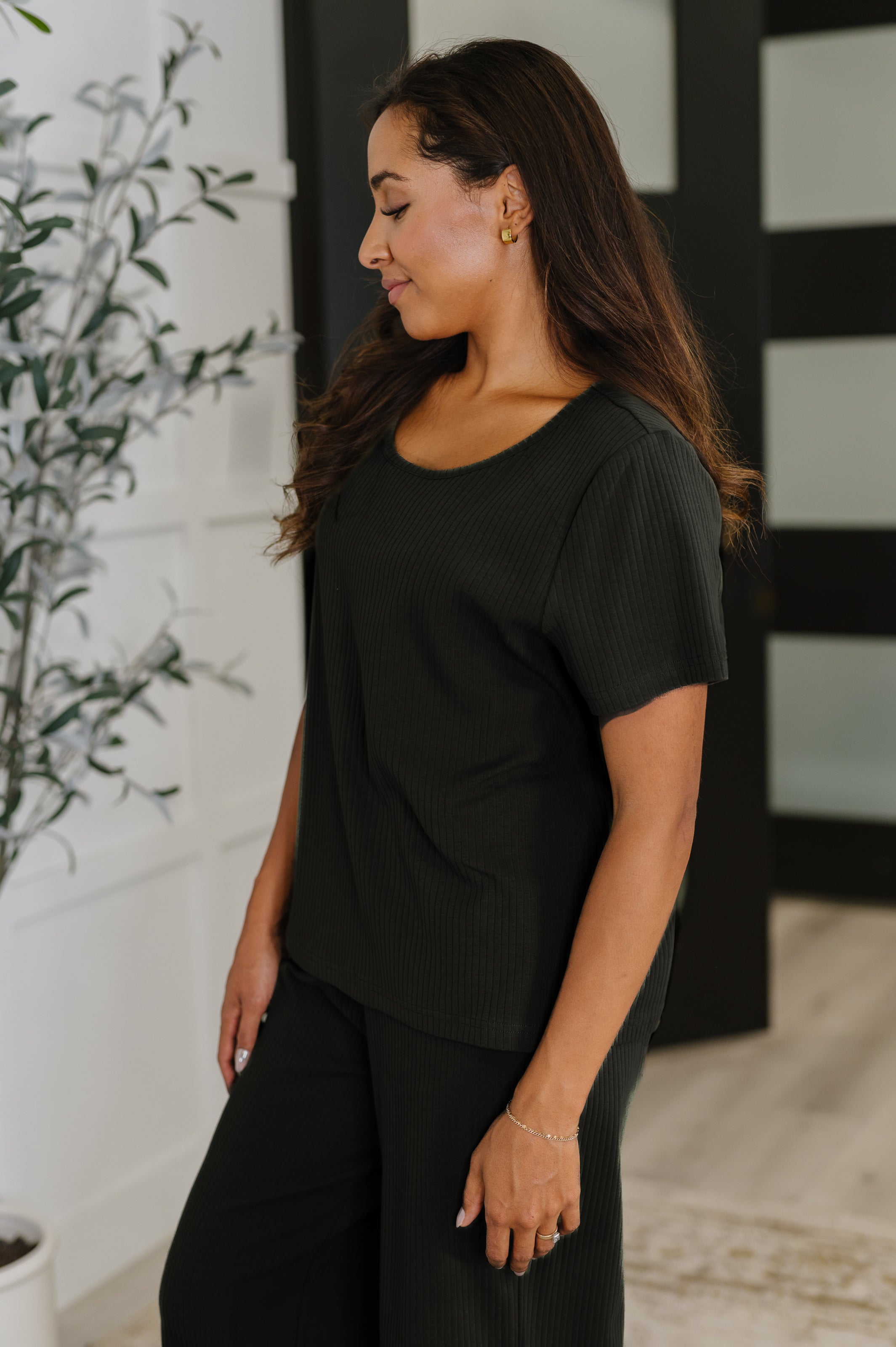 Thyme Boxy Tee • Black