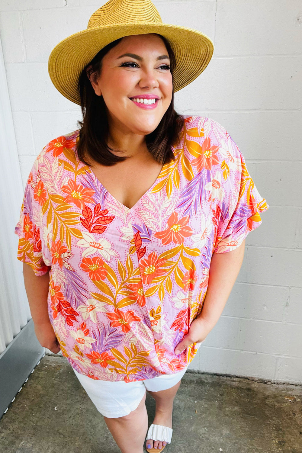 Little Bit Of Love Woven Top - Atomic Wildflower