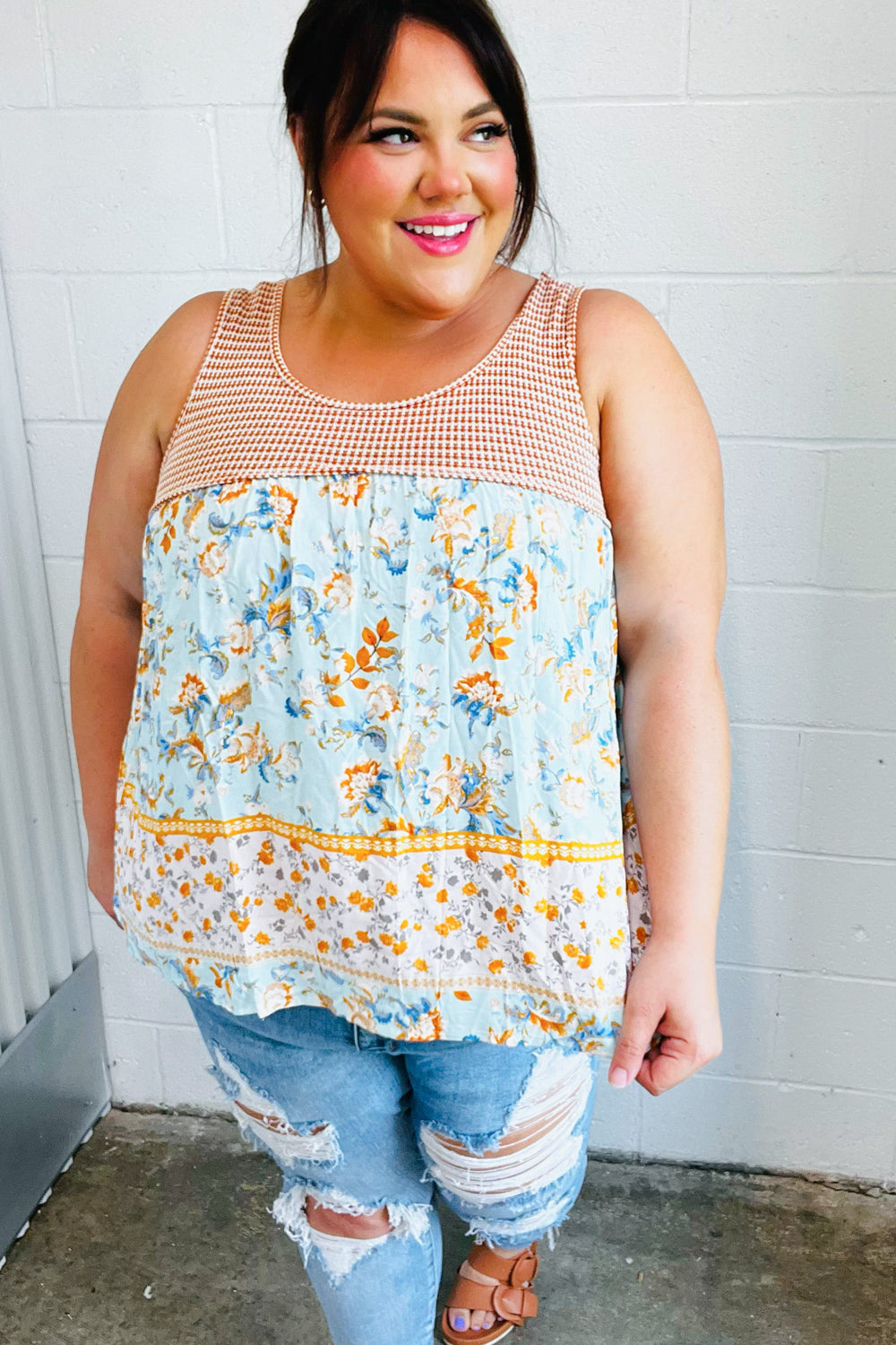 From The Top Floral Tank Top - Atomic Wildflower