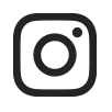 Dark grey Instagram logo outline on a transparent background