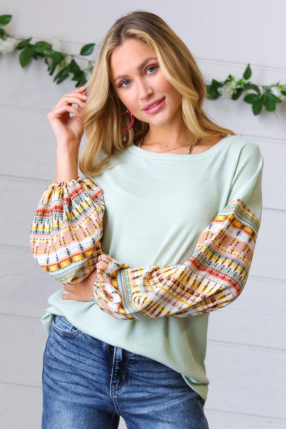 Hard Rain Drop Sleeve Top - Atomic Wildflower
