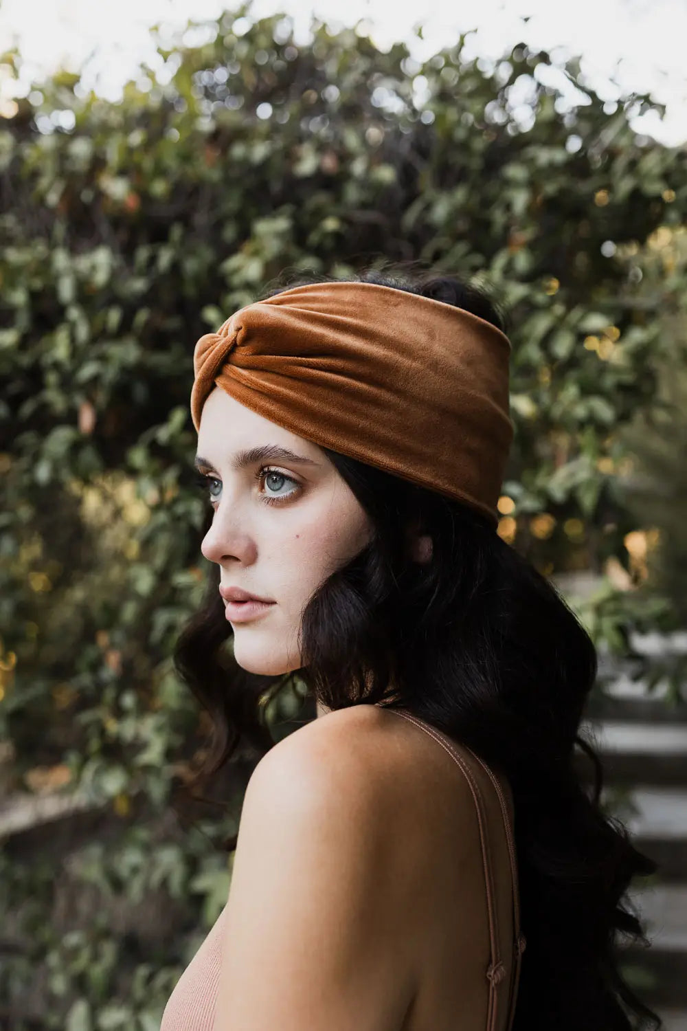 Joplin Twisted Velvet Headband • Bronze - Atomic Wildflower