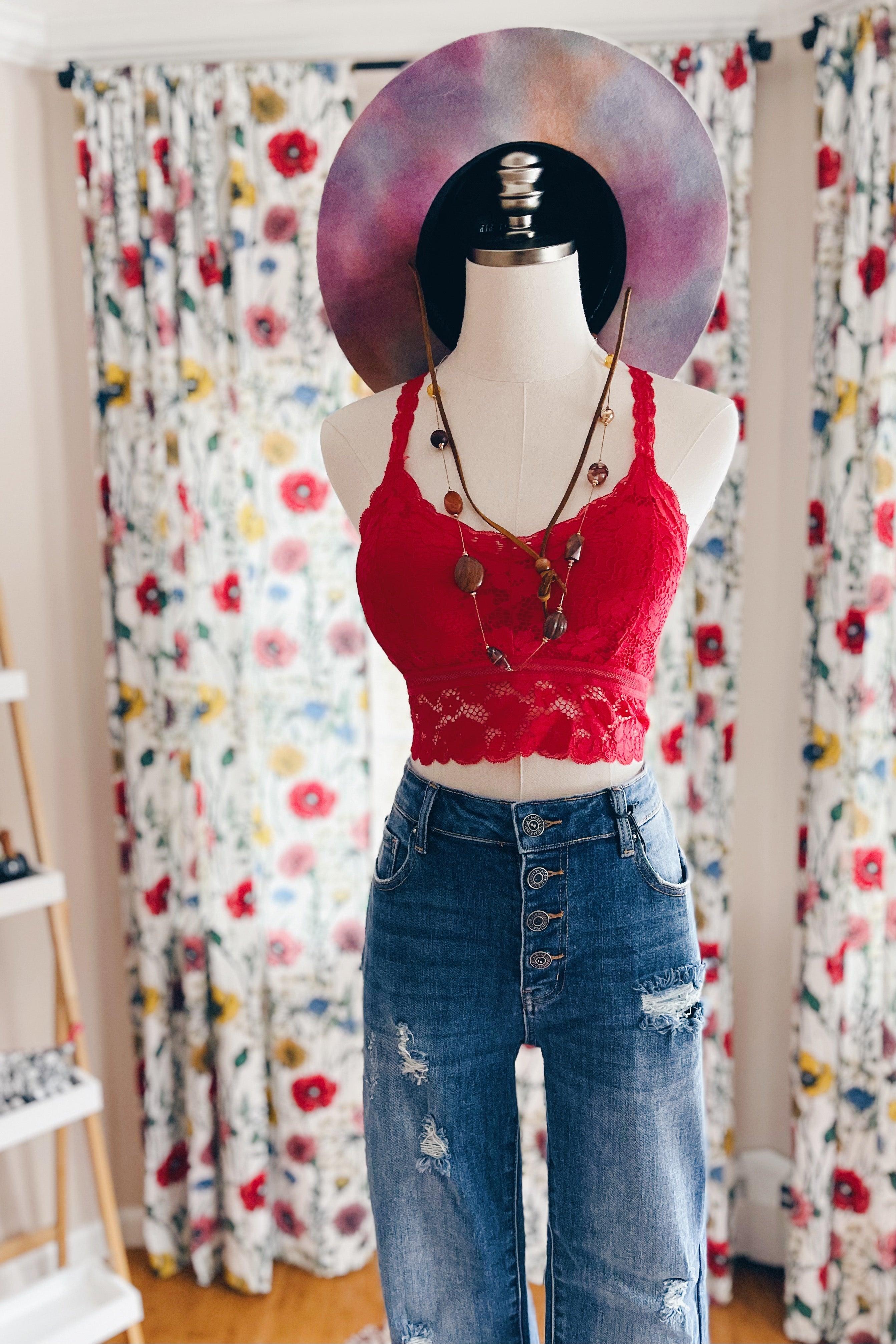 These Dreams Lace Bralette • Red - Atomic Wildflower