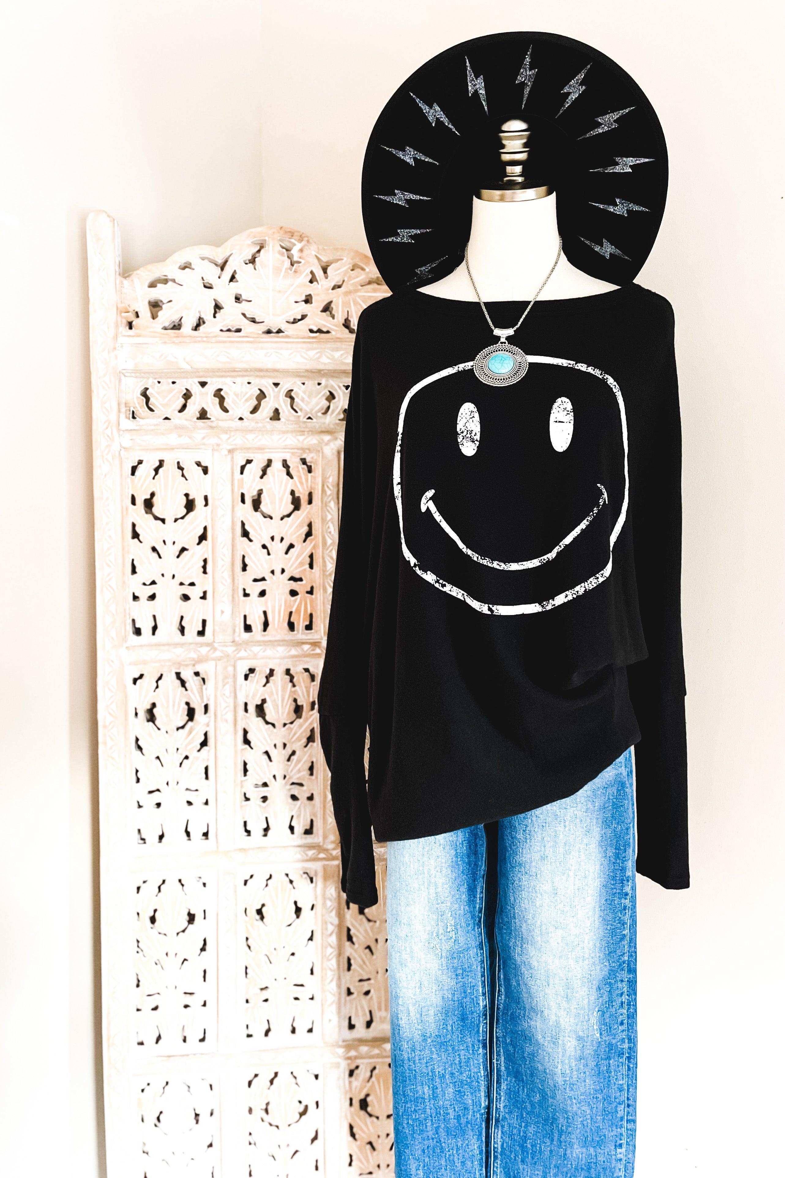 All Smiles Asymmetrical Tunic Top - Atomic Wildflower