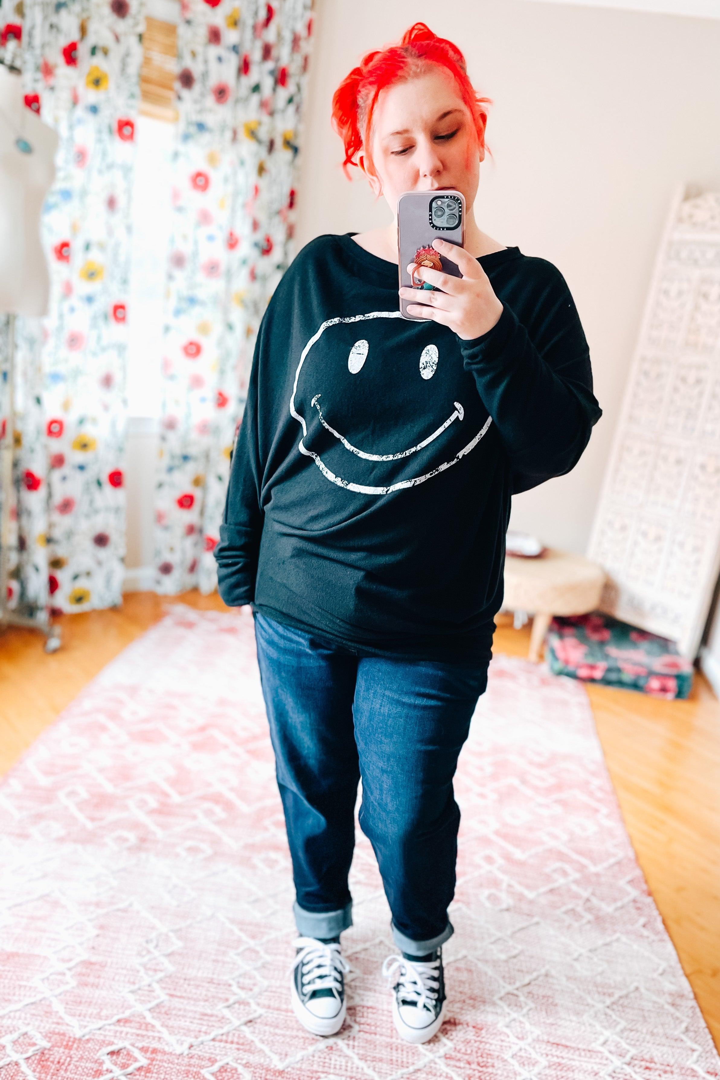 All Smiles Asymmetrical Tunic Top - Atomic Wildflower