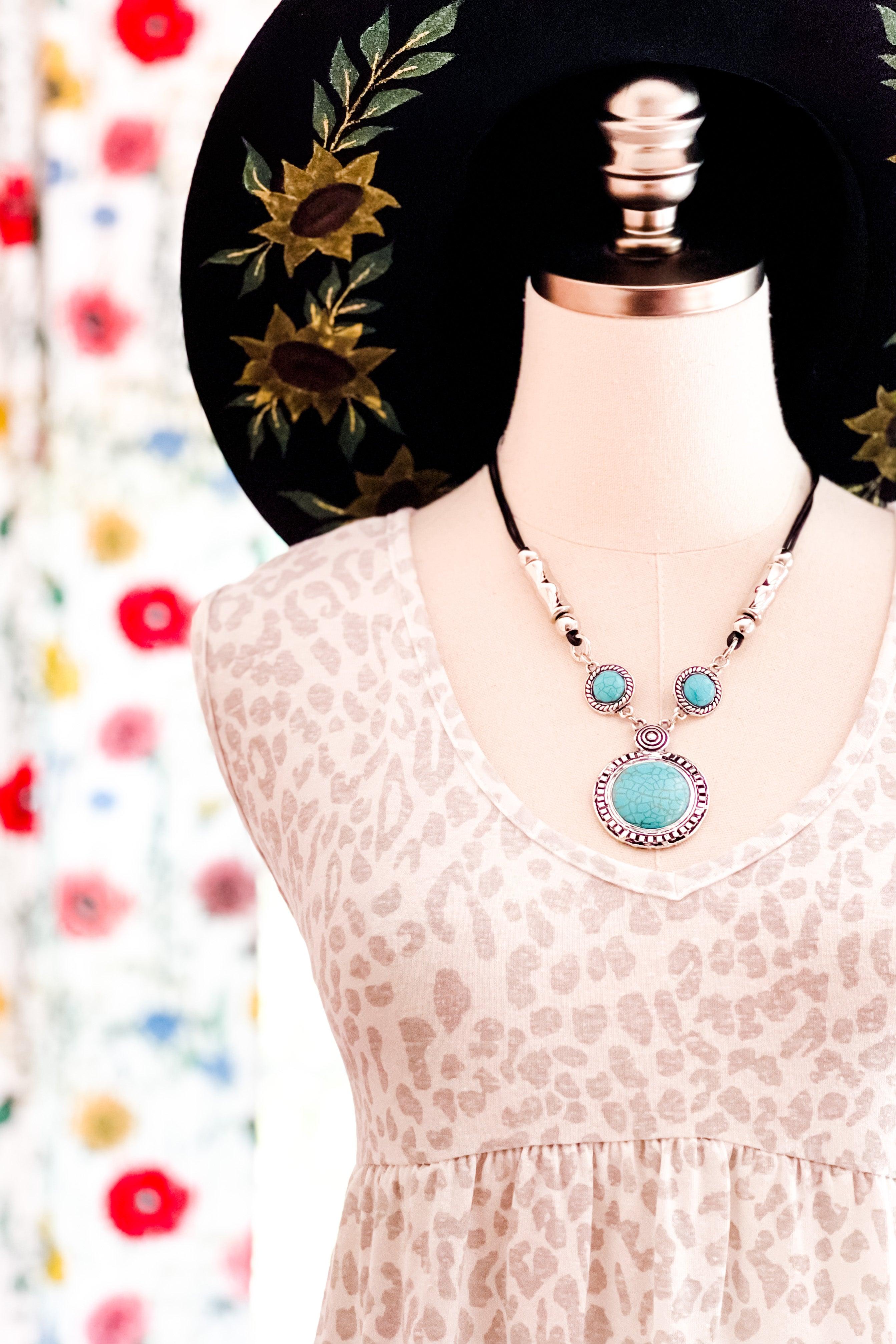 Triple Threat Turquoise Necklace - Atomic Wildflower