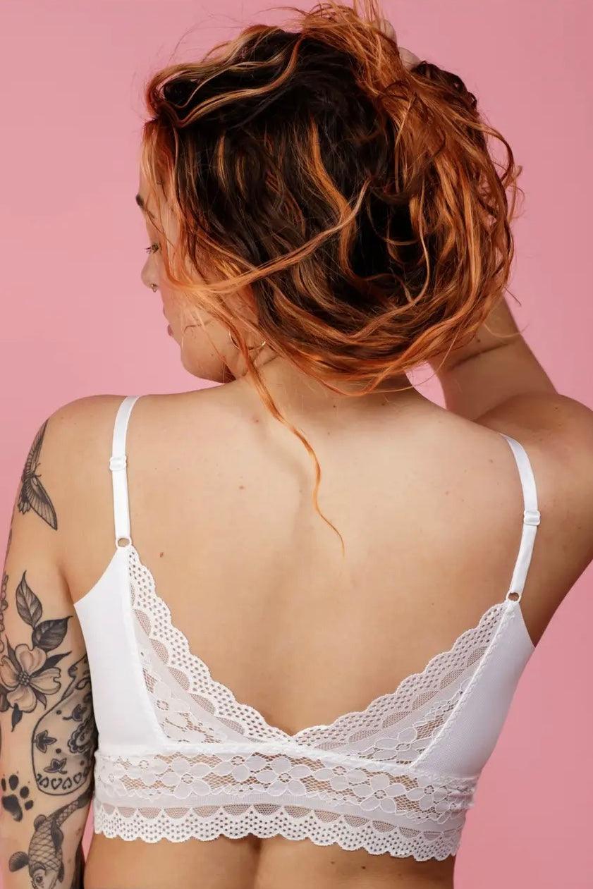 Miss Me Bralette • White - Atomic Wildflower