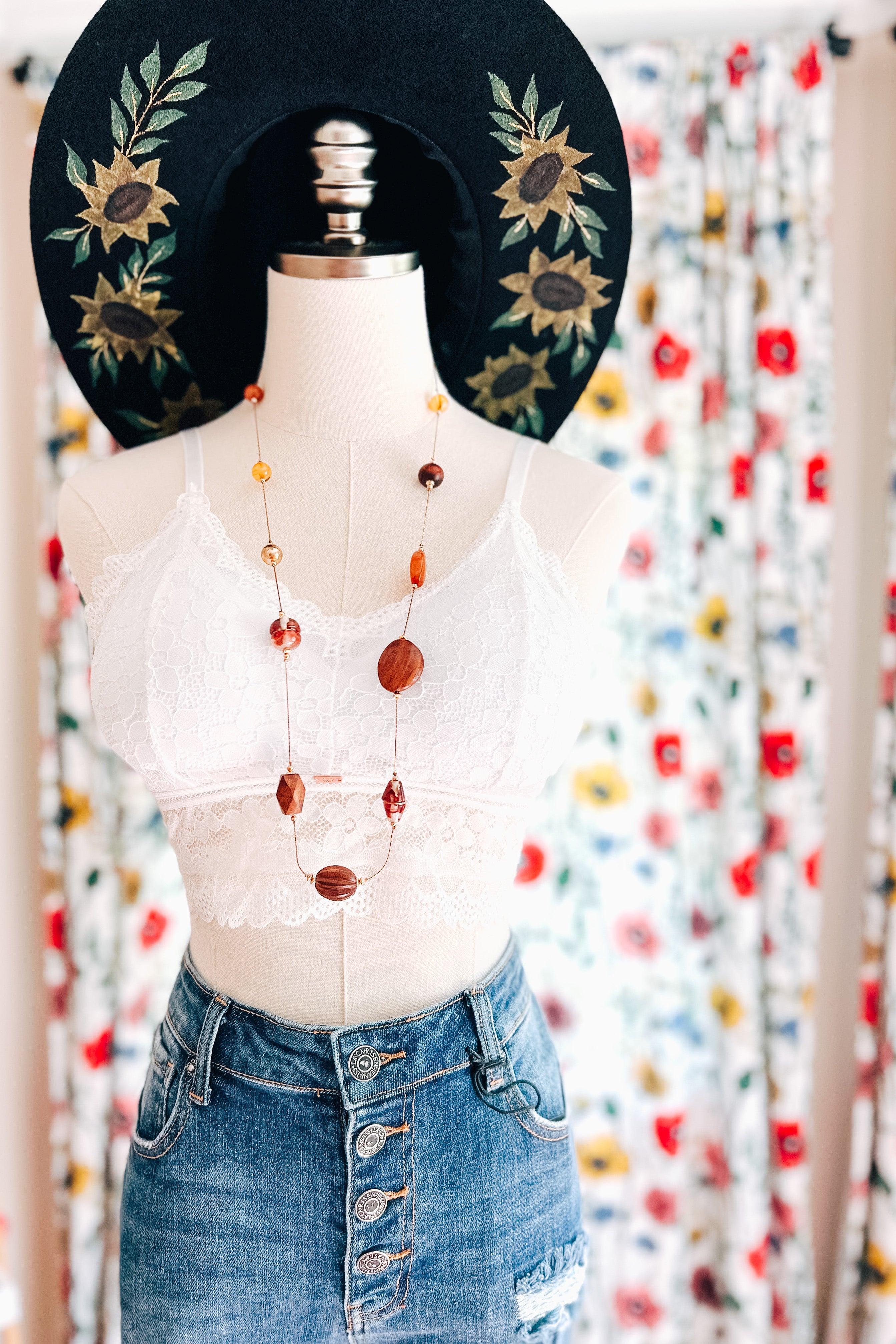 Miss Me Bralette • White - Atomic Wildflower