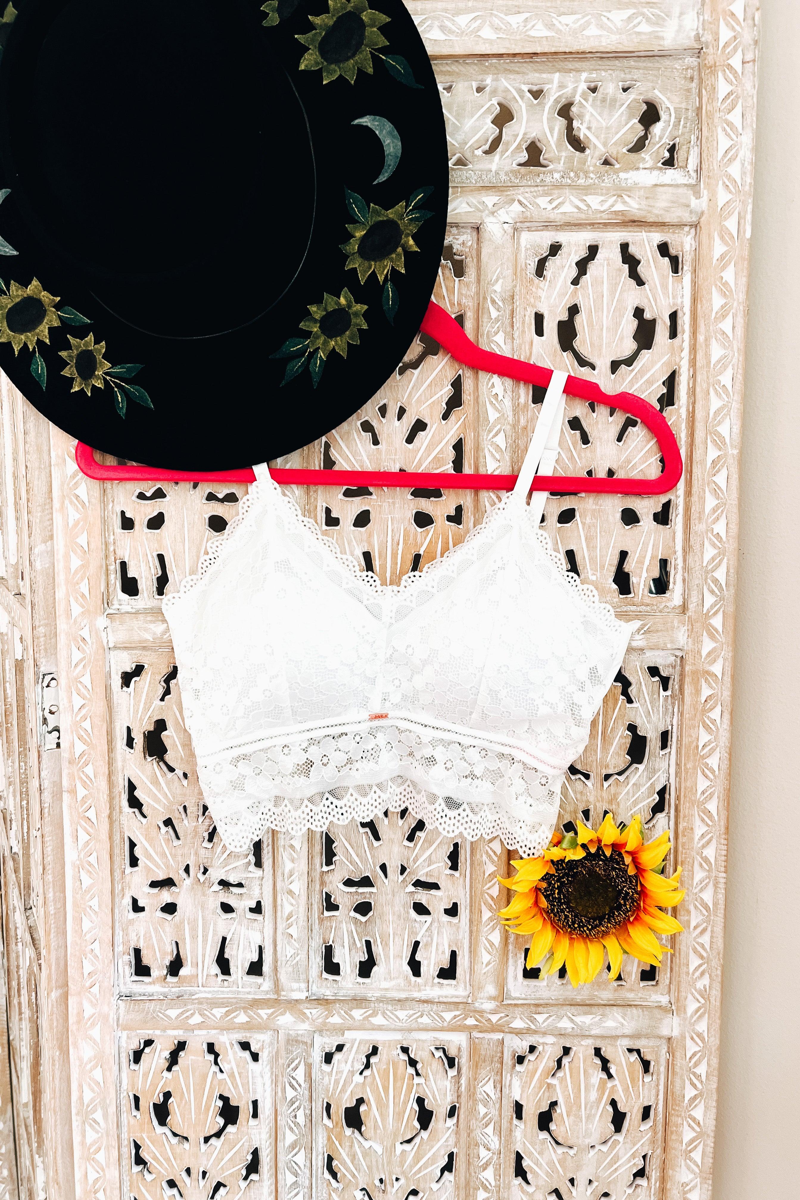 Miss Me Bralette • White - Atomic Wildflower