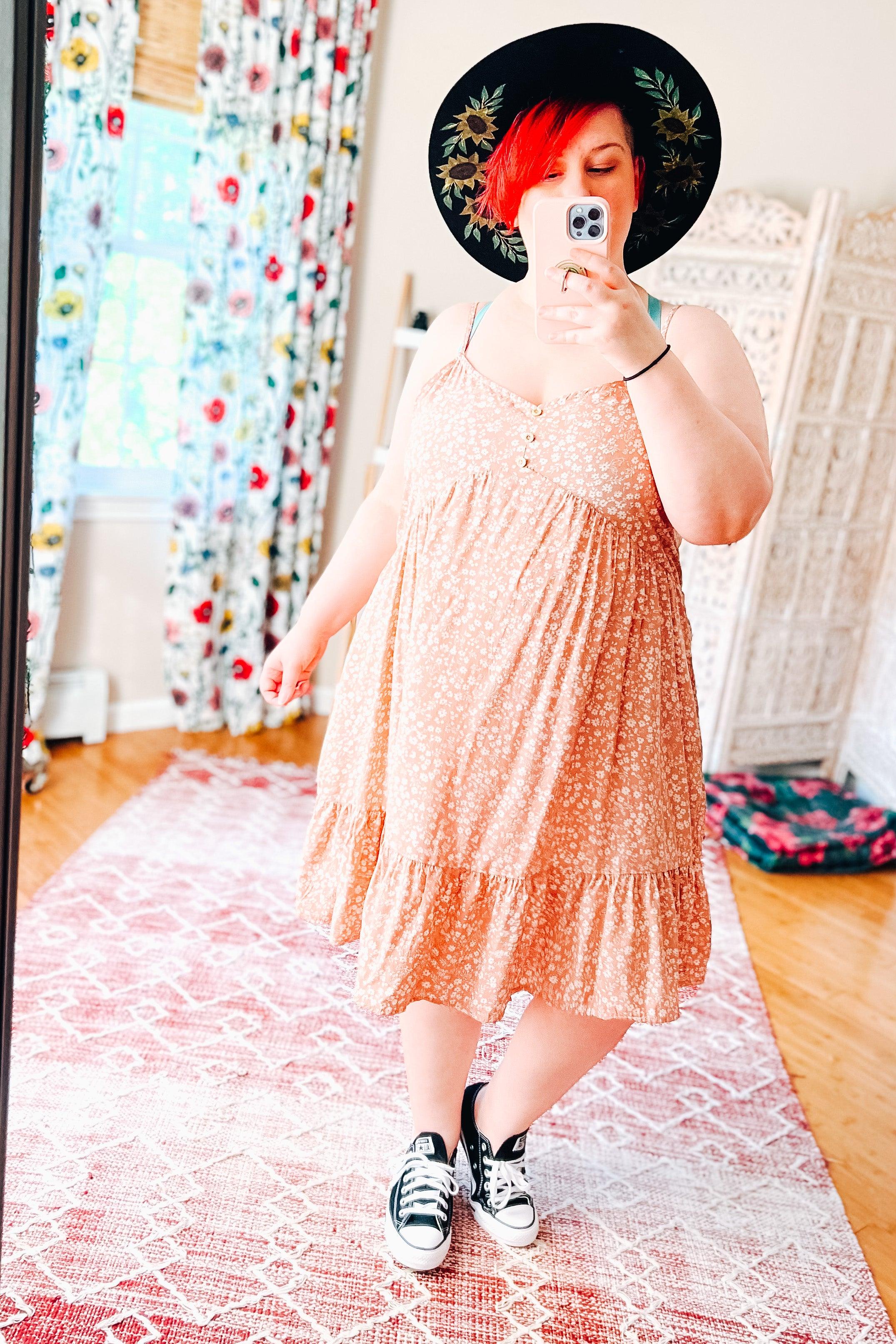 Flower Season Sleeveless Tank Dress - Atomic Wildflower