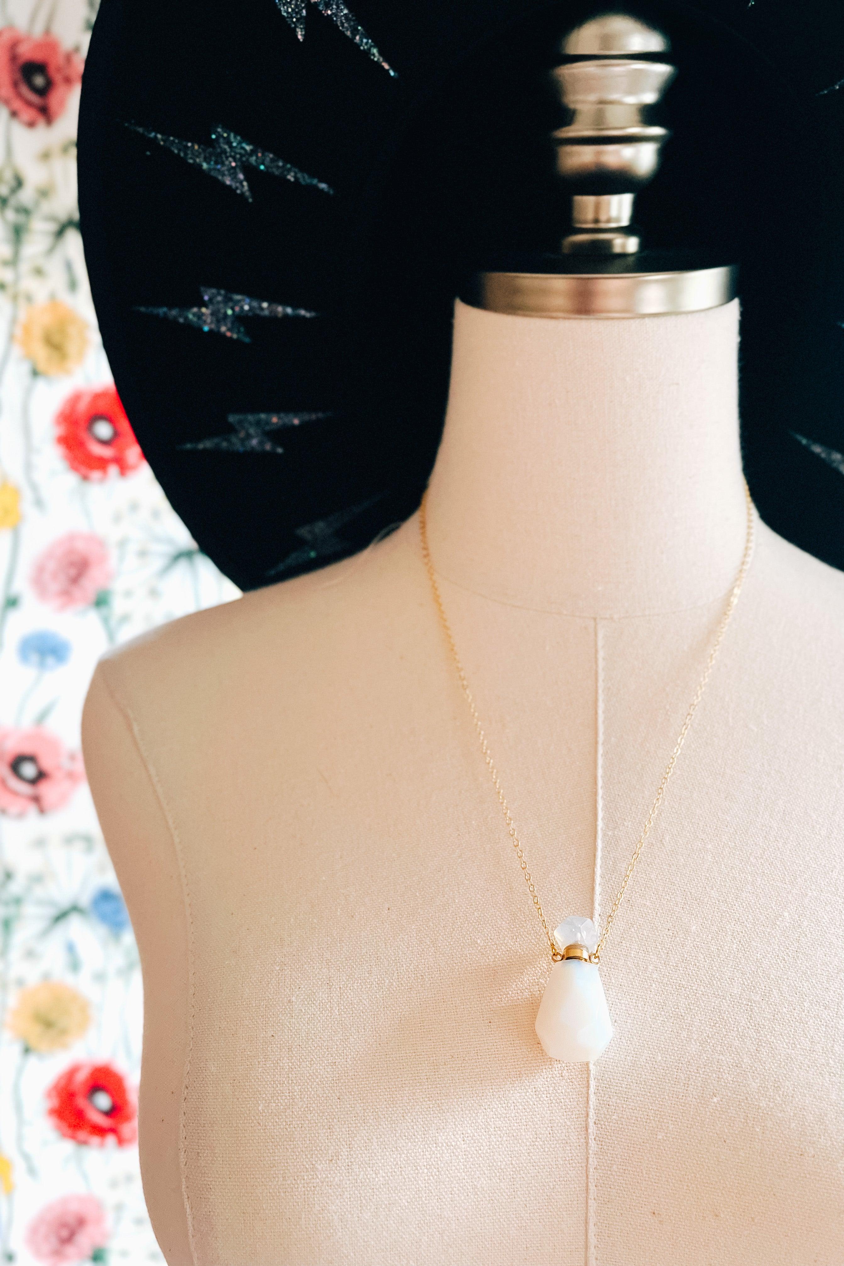Opal Potion Bottle Necklace - Atomic Wildflower