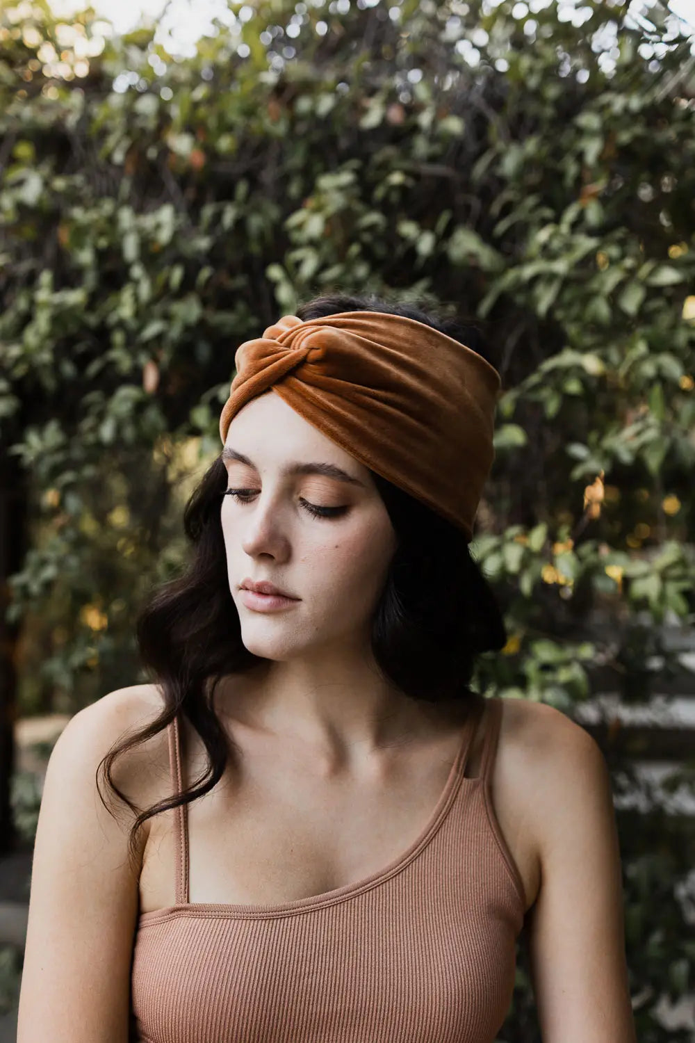 Joplin Twisted Velvet Headband • Bronze - Atomic Wildflower