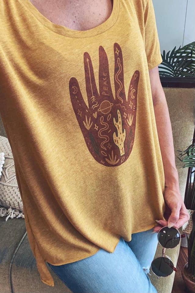 Bohemian Things Scoop Neck Tee - Atomic Wildflower