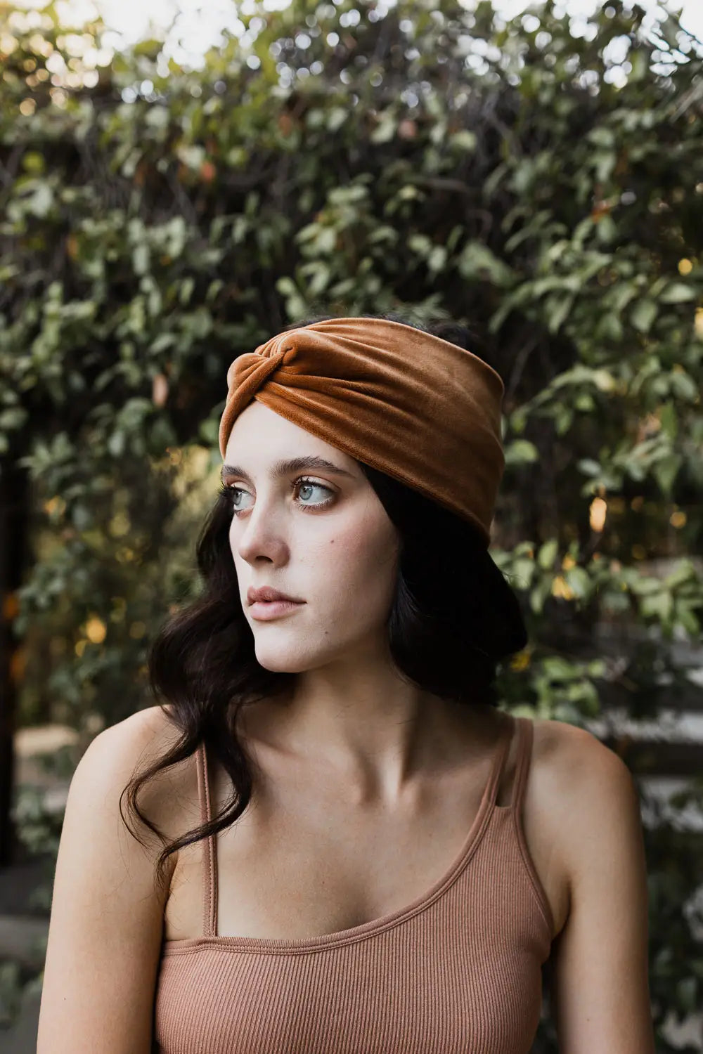 Joplin Twisted Velvet Headband • Bronze - Atomic Wildflower