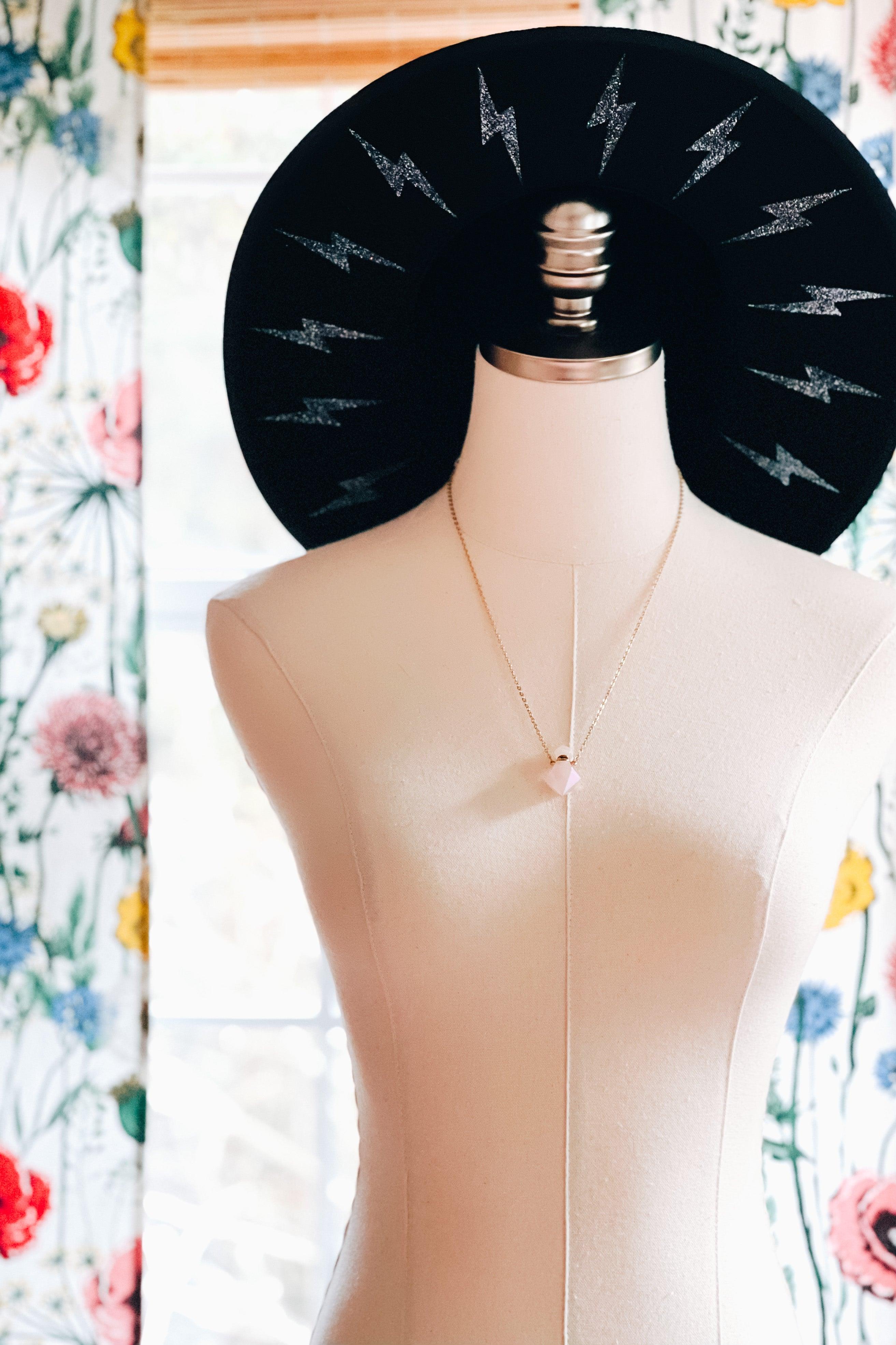 Rosie Rose Quartz Potion Bottle Necklace - Atomic Wildflower