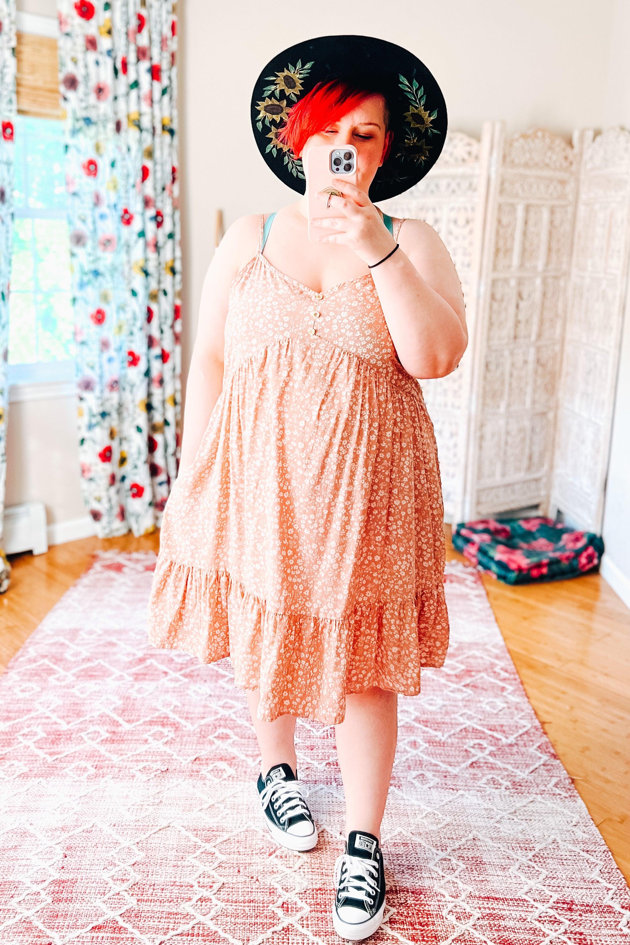 Flower Season Sleeveless Tank Dress - Atomic Wildflower